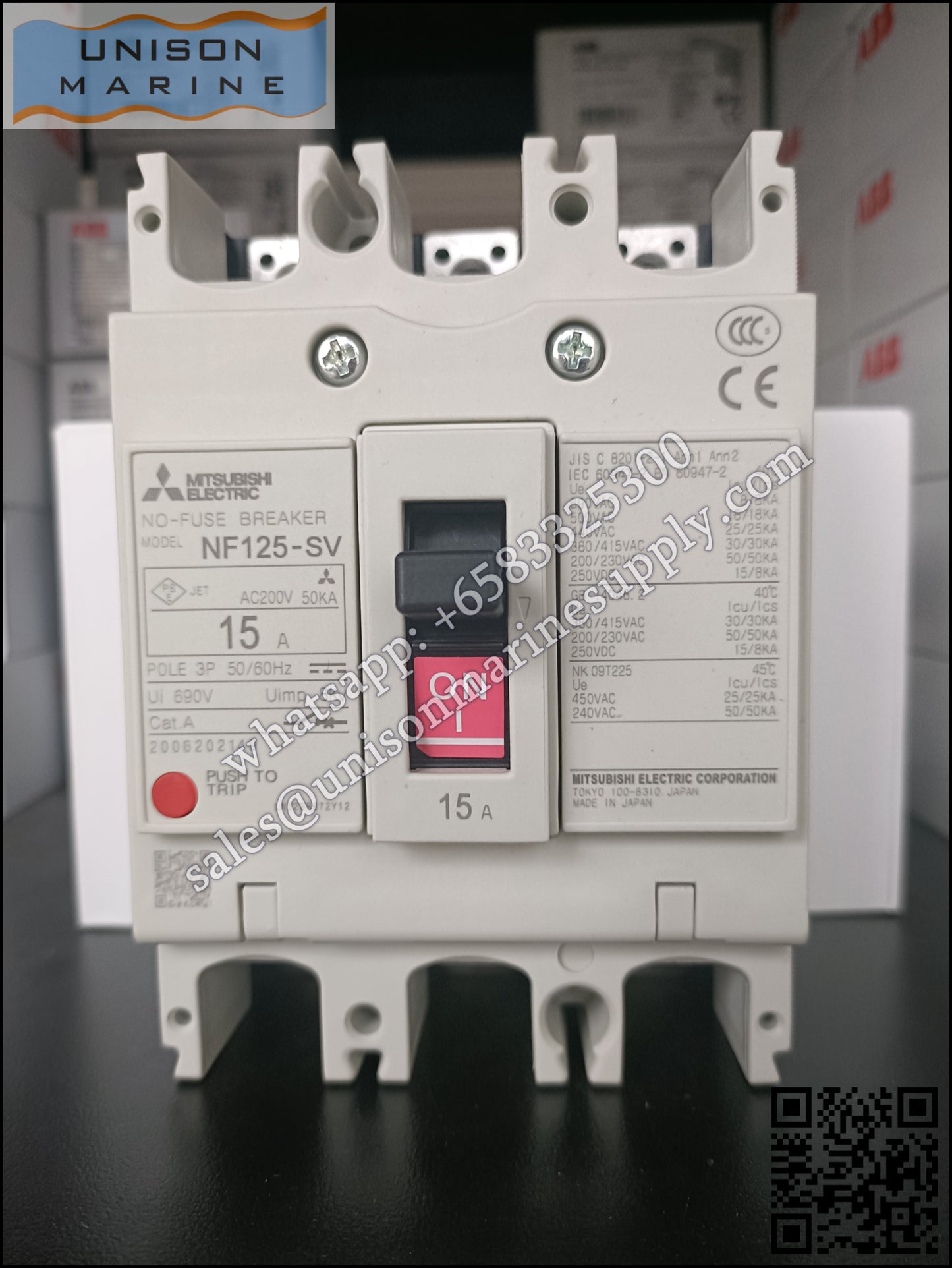 MITSUBISHI Low-voltage Circuit Breakers: NF125-SV 3P 15A