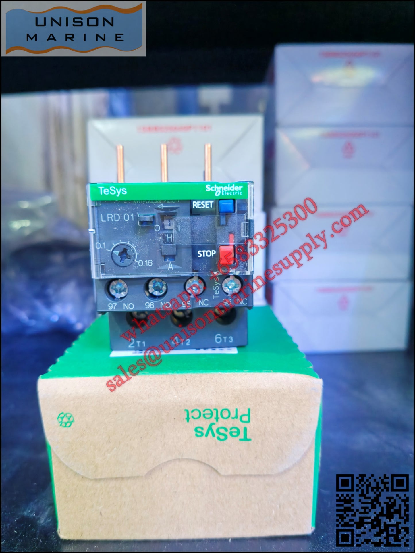 Schneider TeSys Deca Thermal overload relay: LRD01, 0.1 to 0.16A
