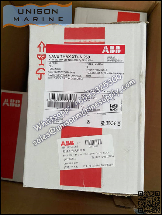 ABB SACE Tmax XT Circuit Breakers: XT4N 250 TMA 250-2500