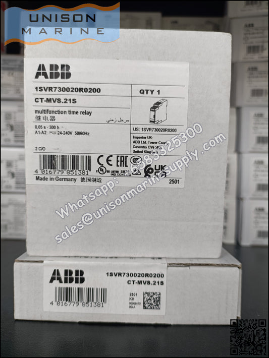 ABB Marine MultifunctionTime Relay CT-MVS.21S 2c/o 0.05s-300h