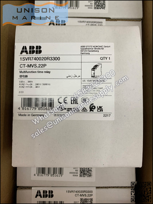 ABB Marine MultifunctionTime Relay CT-MVS.22P 2c/o 0.05s-300h