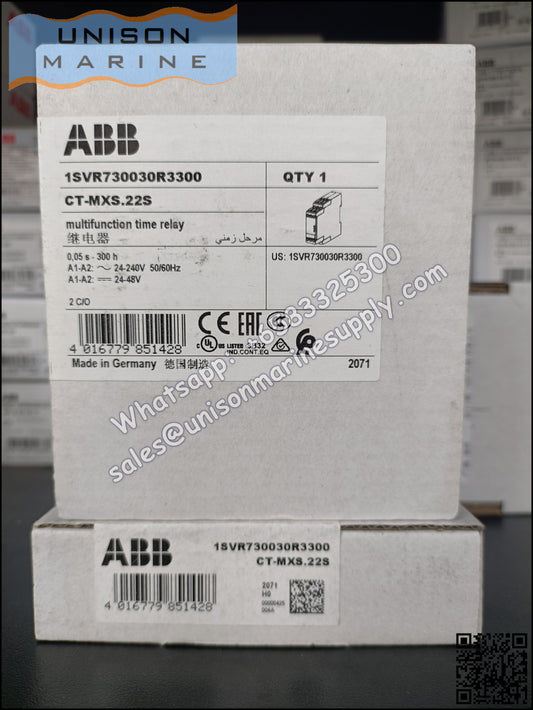ABB Marine MultifunctionTime Relay CT-MXS.22S 2c/o 0.05s-300h