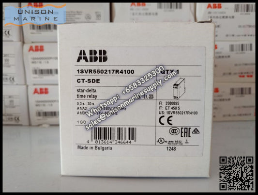 ABB Marine Time Relay CT-SDE, 1 c/o, 0.3-30s, 220-240VAC