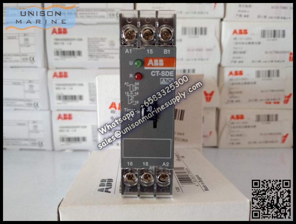 ABB Marine Time Relay CT-SDE, 1 c/o, 0.3-30s, 220-240VAC