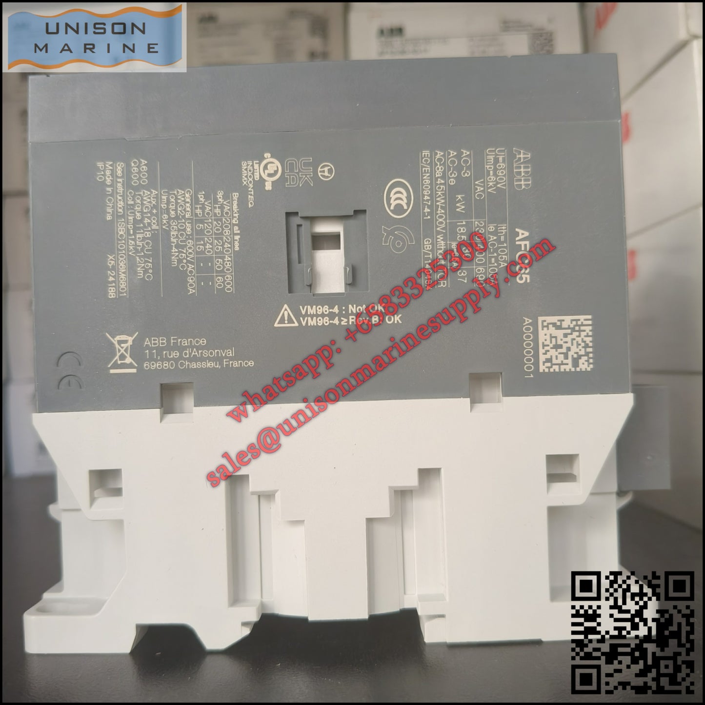 ABB Magnetic Contactors AF Series : AFC65-30-11-86*400-415V50Hz/415-440V60Hz,1SBL381001R8611