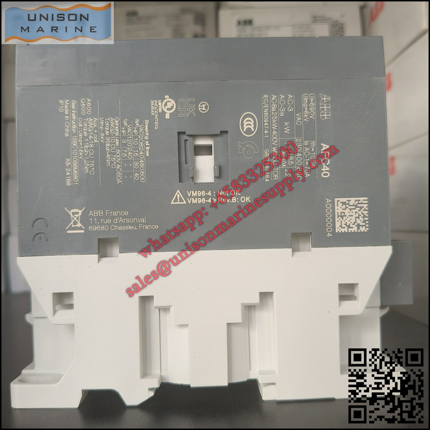 ABB Magnetic Contactors AF Series : AFC40-30-11-86*400-415V50Hz/415-440V60Hz,1SBL341001R8611