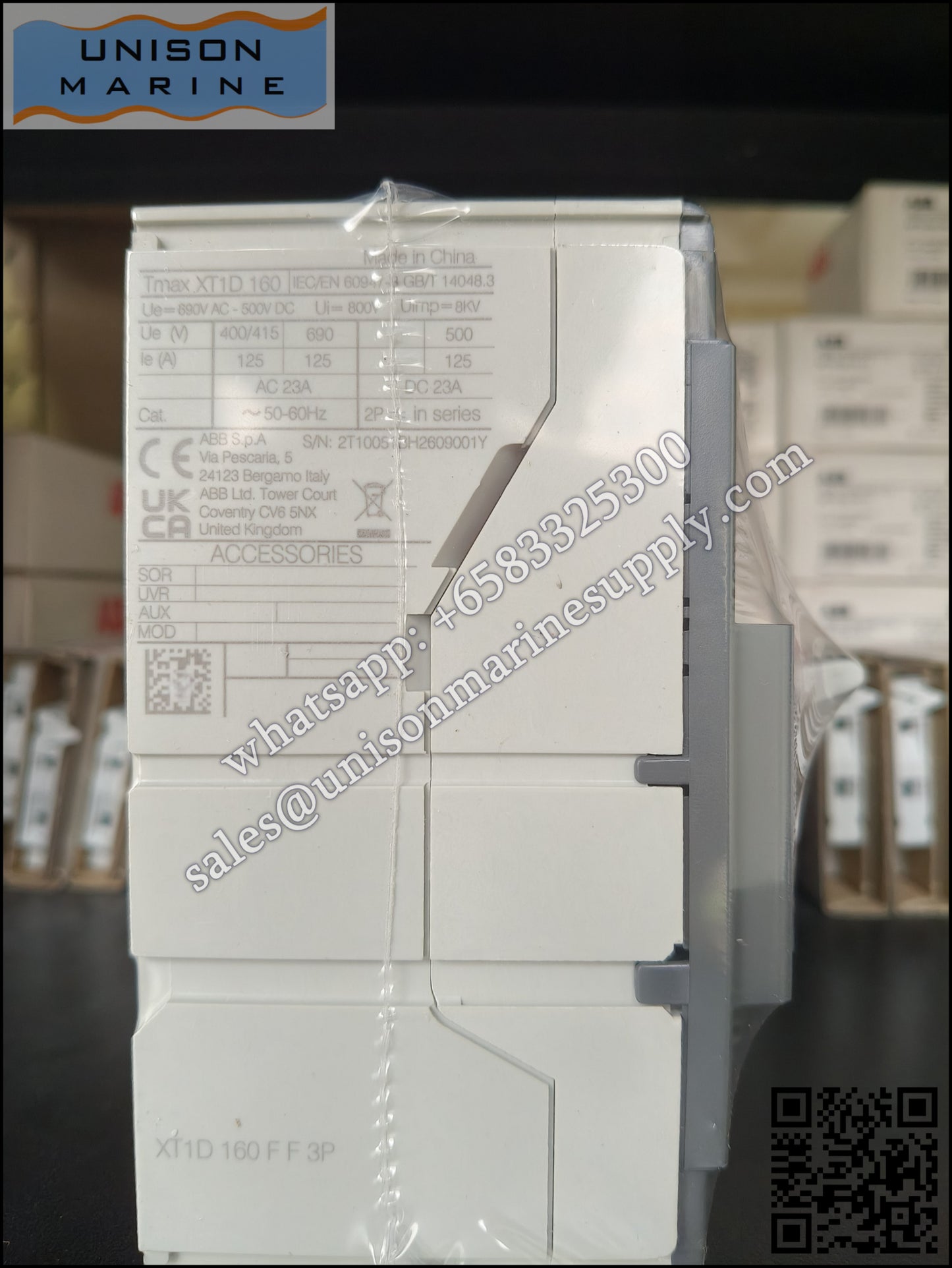 ABB SACE Tmax XT Circuit Breakers: XT1D 160 3P FF,1SDA068208R1
