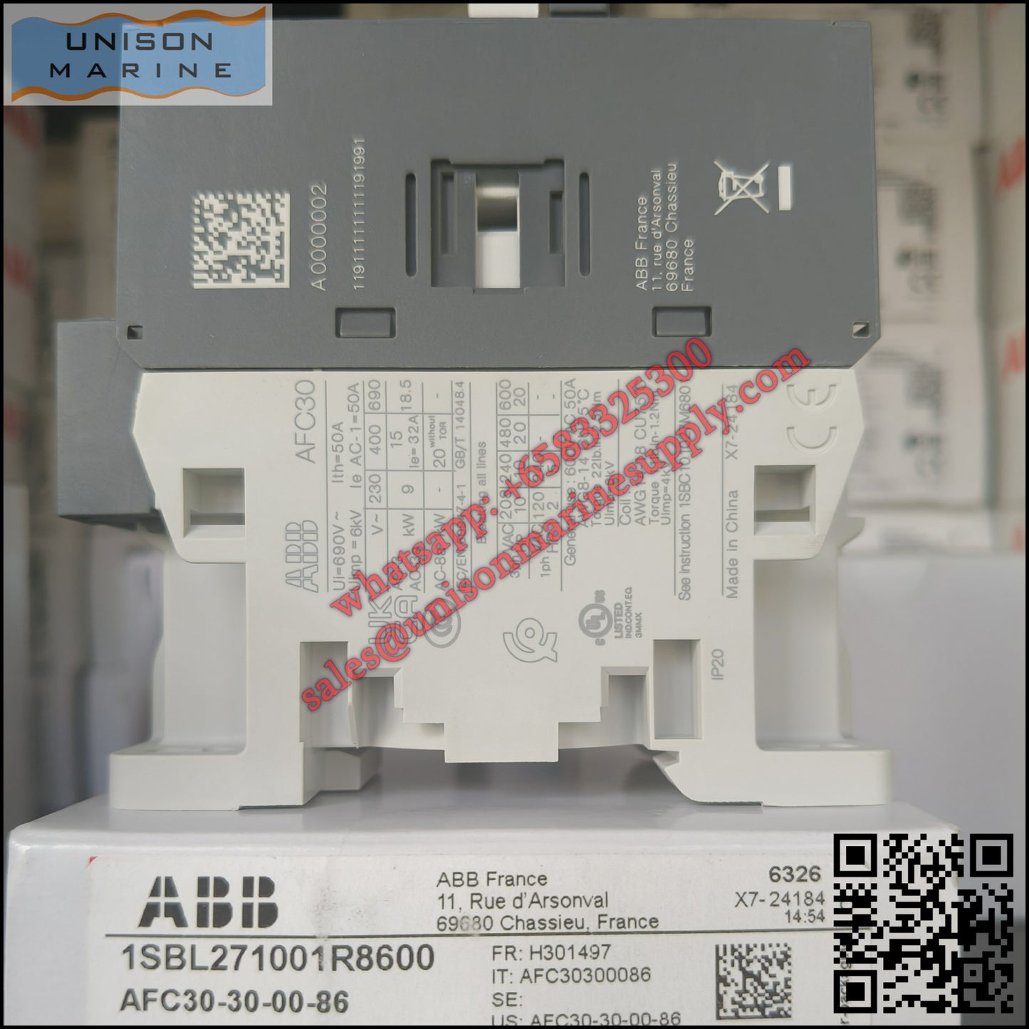 ABB Magnetic Contactors AF Series : AFC30-30-10-86*400-415V50Hz/415-440V60Hz,1SBL271001R8600