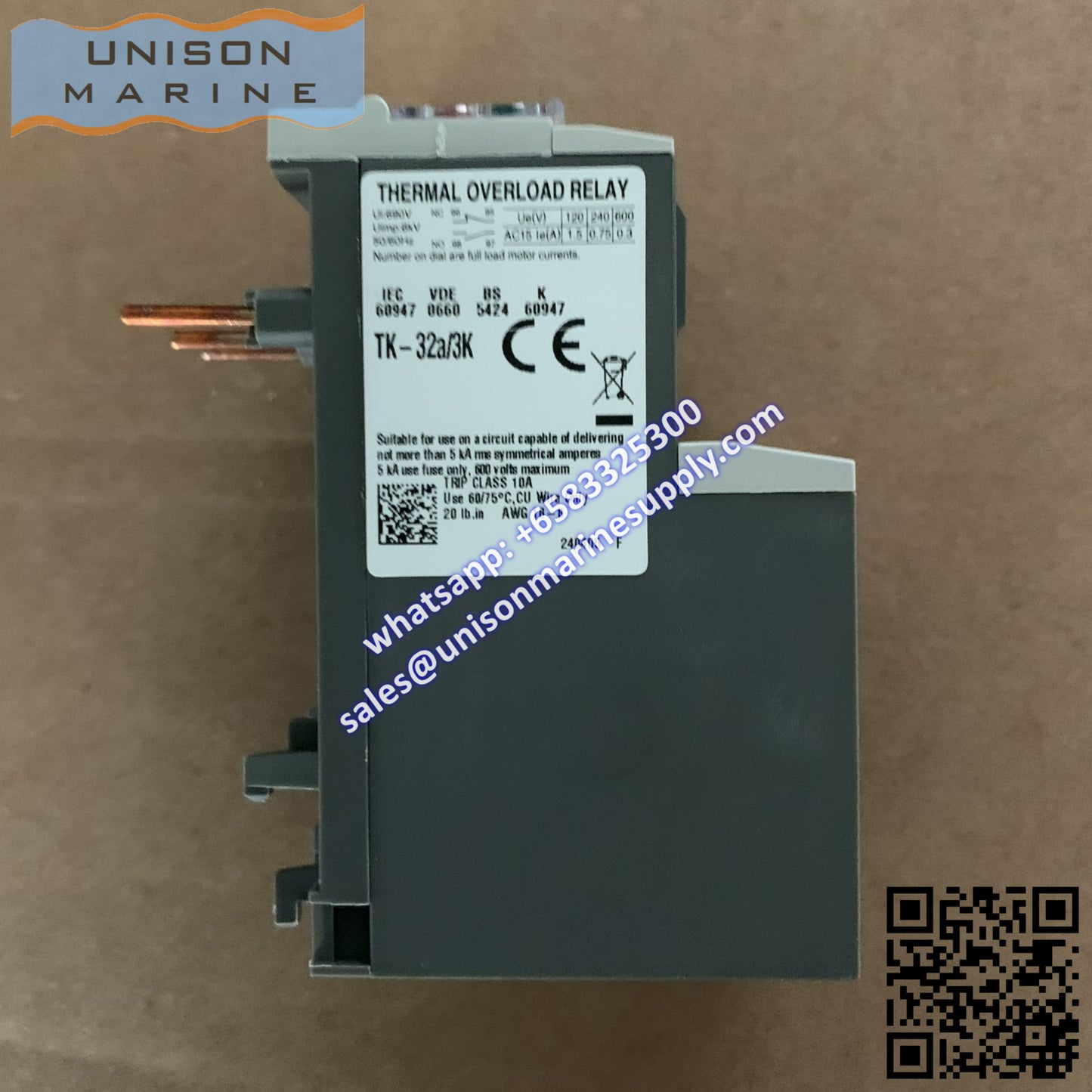 Terasaki Marine Thermal Overload Relay TK-32A （2.5-4.0A）