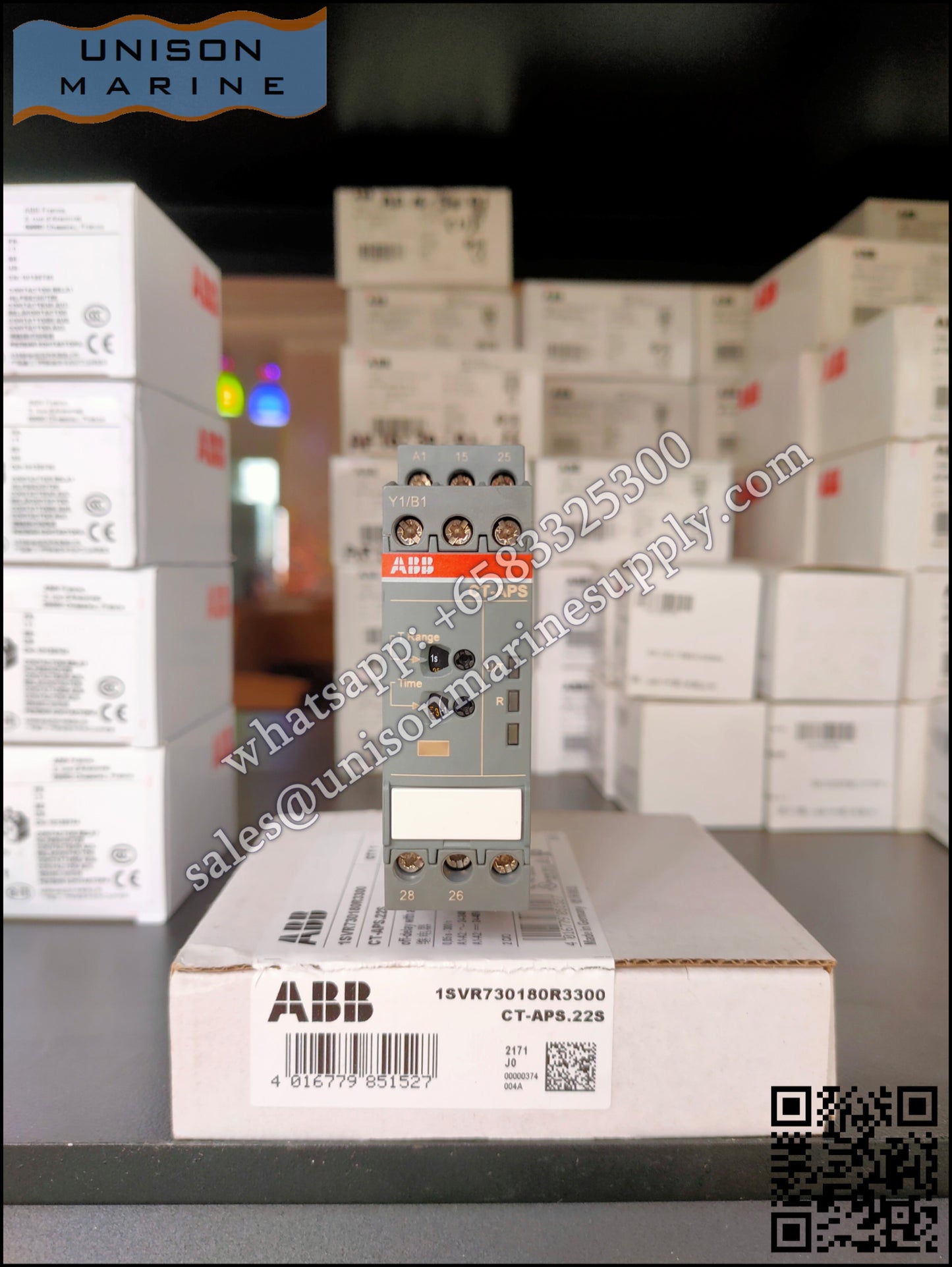 ABB Marine Time Relay CT-APS.22S,2c/o,24-48VDC,24-240VAC