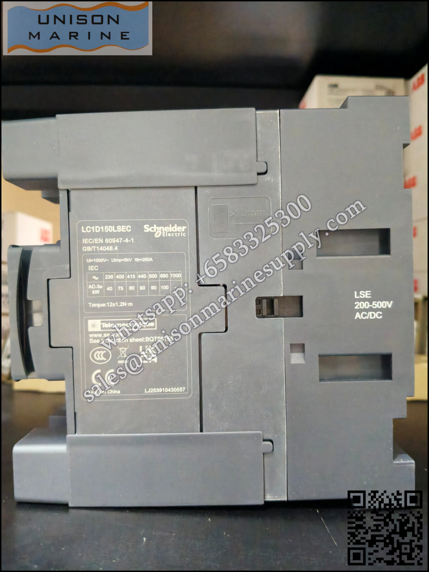 Schneider TeSys Deca Contactors: LC1D150LSEC