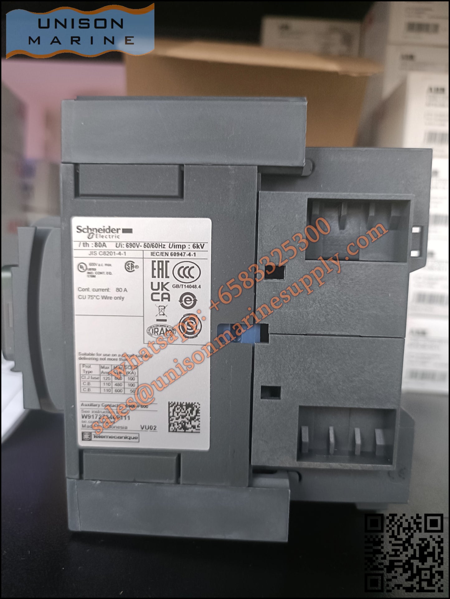 Schneider TeSys Deca Contactors: LC1DT80AM7