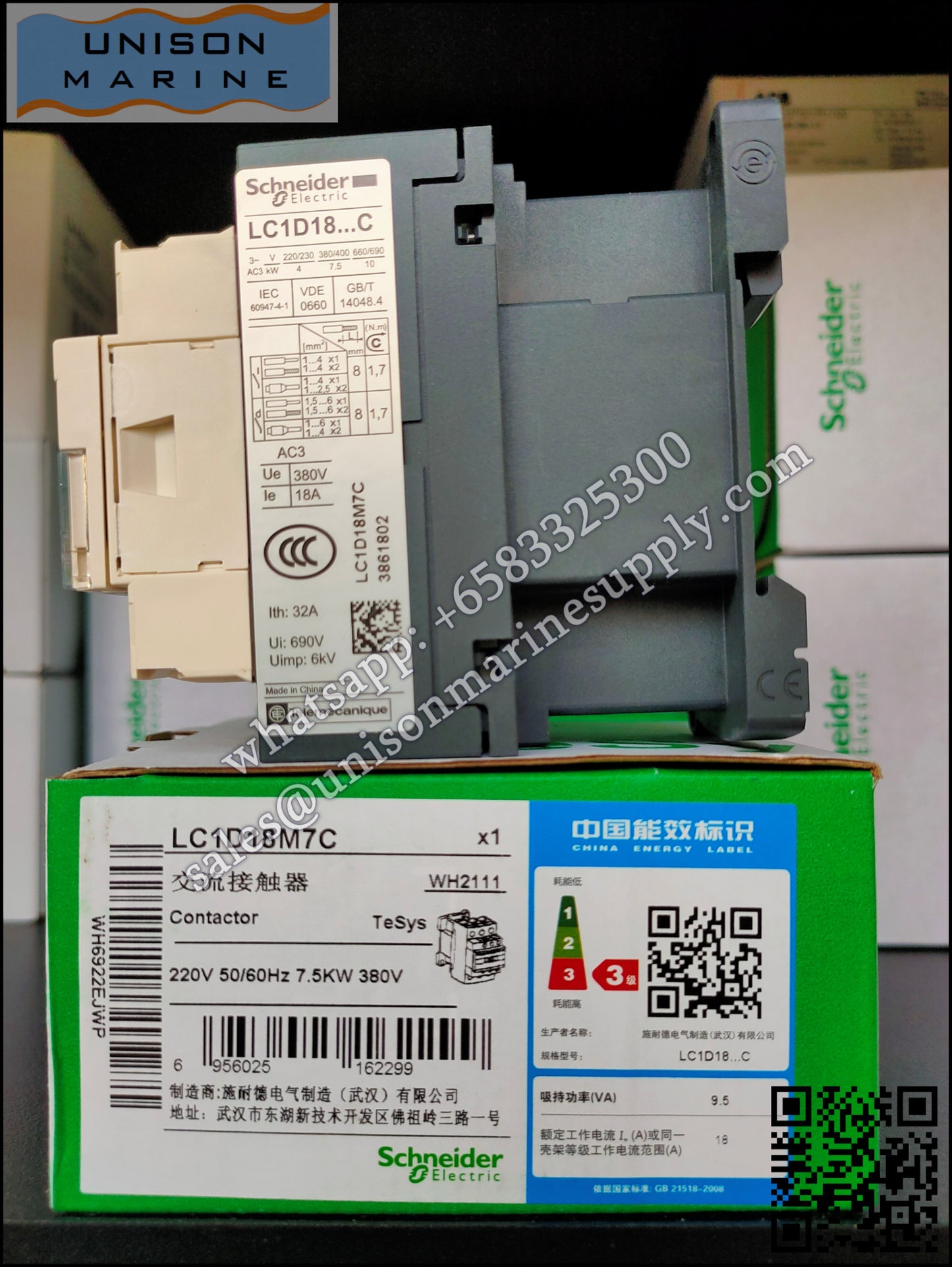 Schneider TeSys Deca Contactors : LC1D18M7C