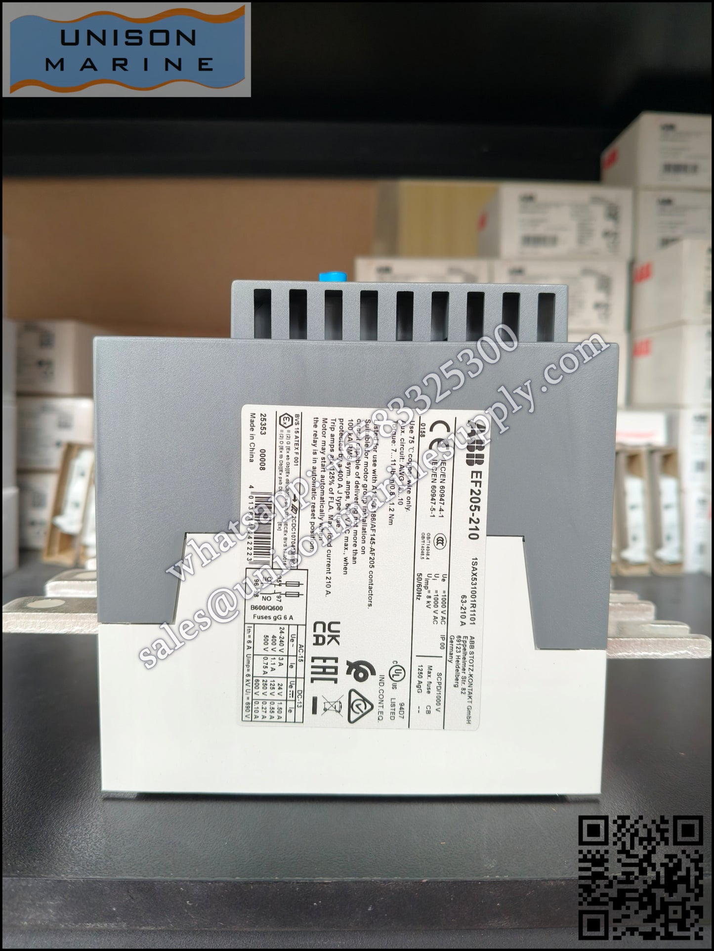 ABB electronic overload relays:EF205-210（63...210A）,1SAX531001R1101