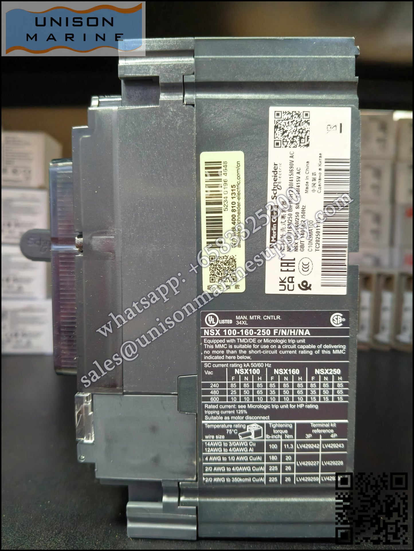 Schneider Electric circuit breaker NSX100B 20kA AC 3P3D TMD25A