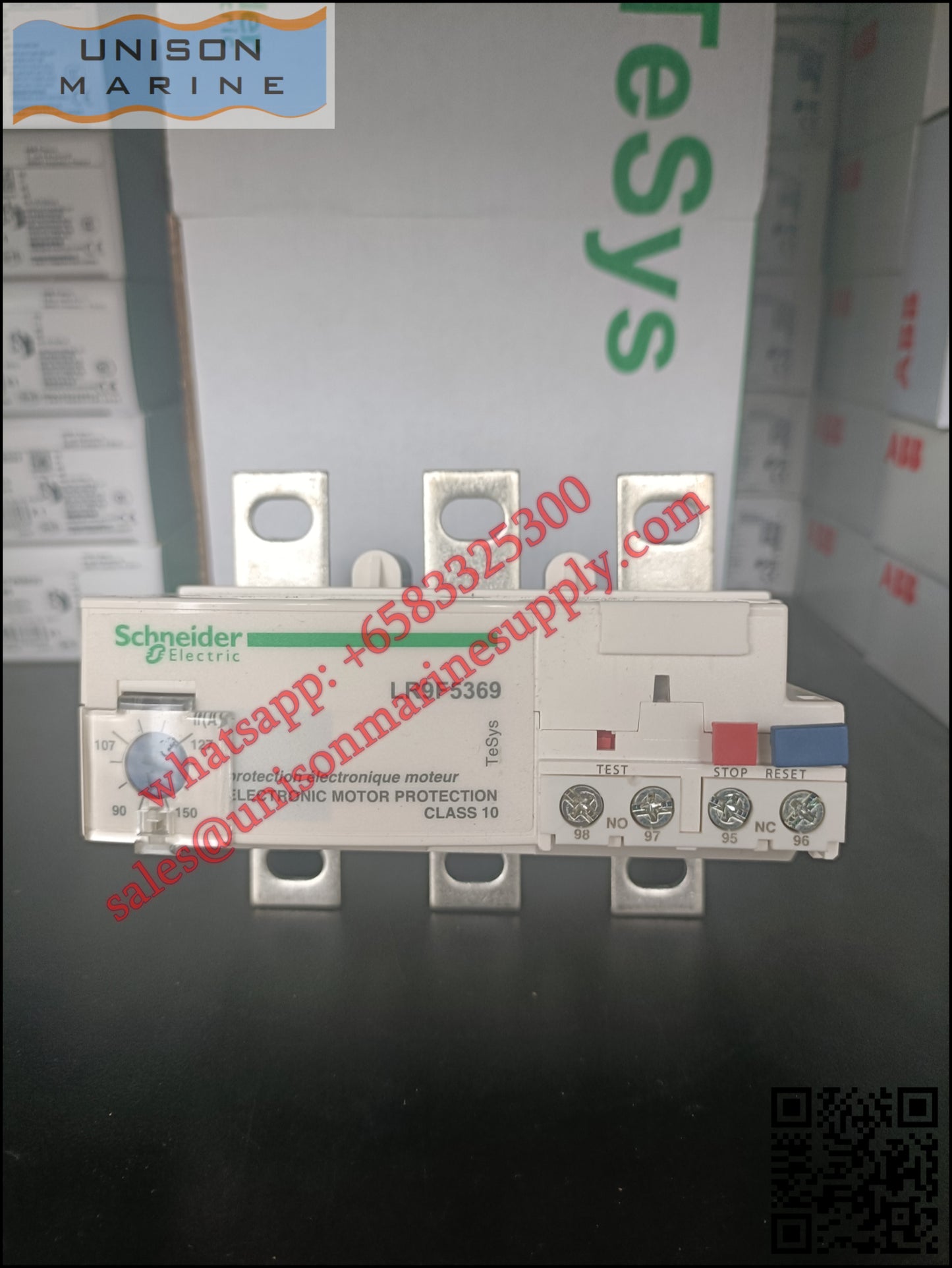 Schneider Electronic thermal overload relay: LR9F5369, 90 to 150A