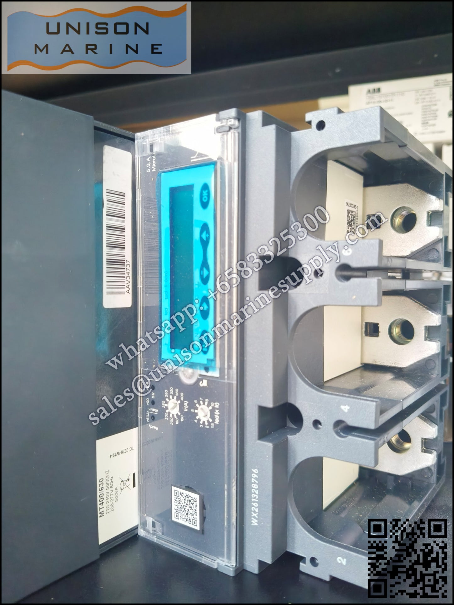 Schneider Electric circuit breaker - NSX400N 50kA AC 3P3D 400A Mic 5.3A Trip Unit MT220,C40N35A400M1