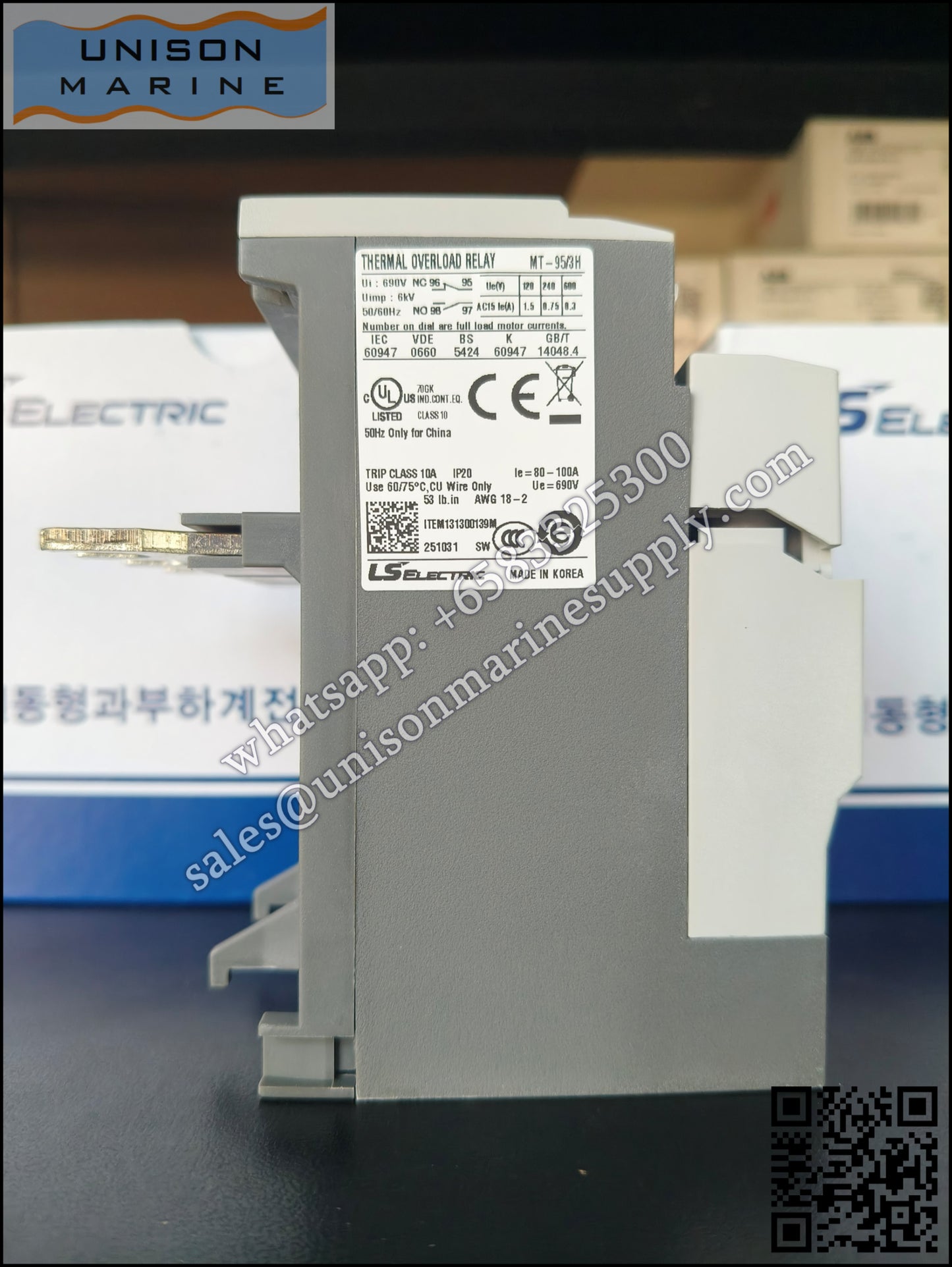 LS ELECTRIC - Thermal overload relay MT-95/3H (80-100A)