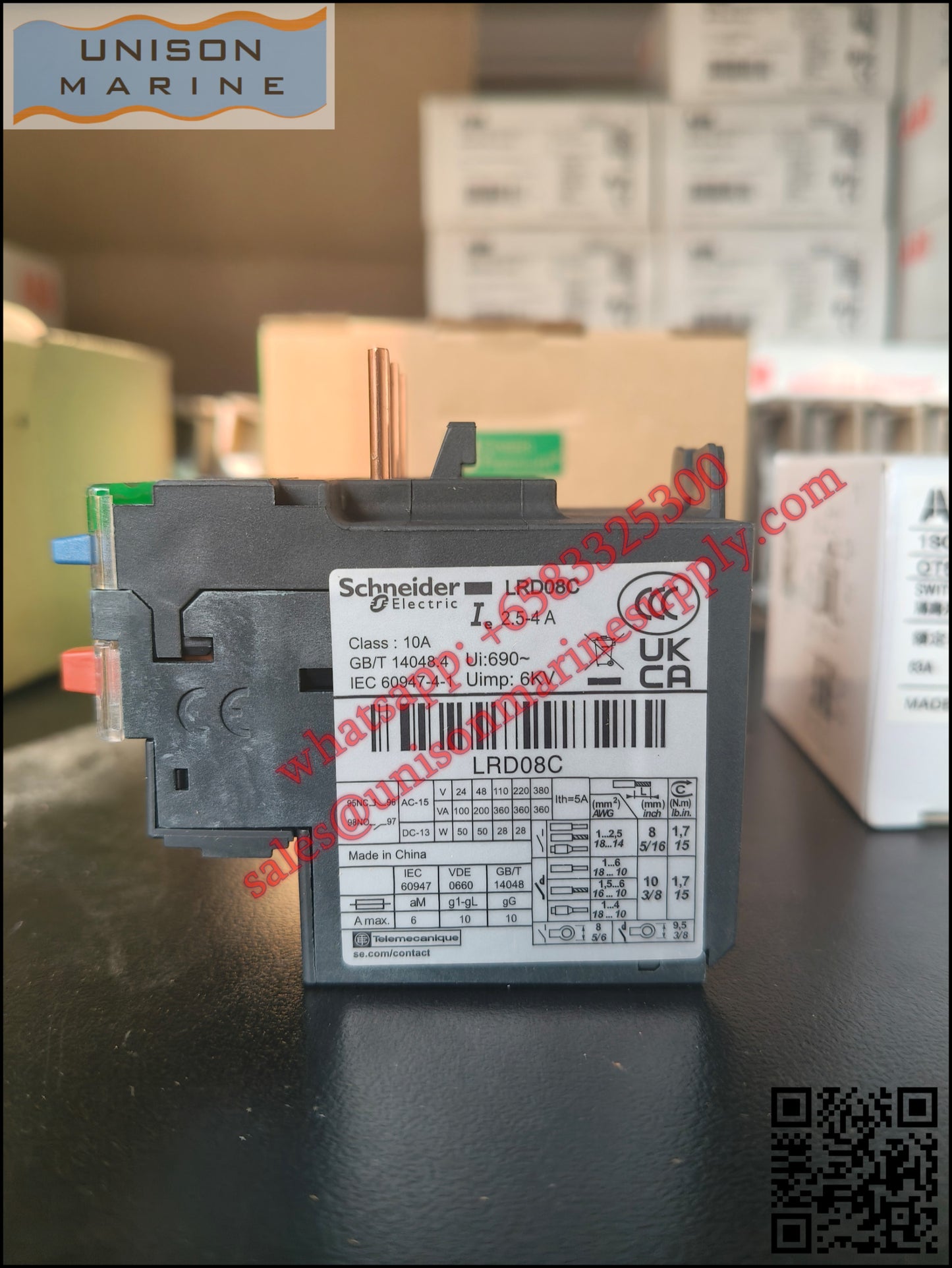 Schneider TeSys Deca Thermal overload relay: LRD08C, 2.5to 4.0A