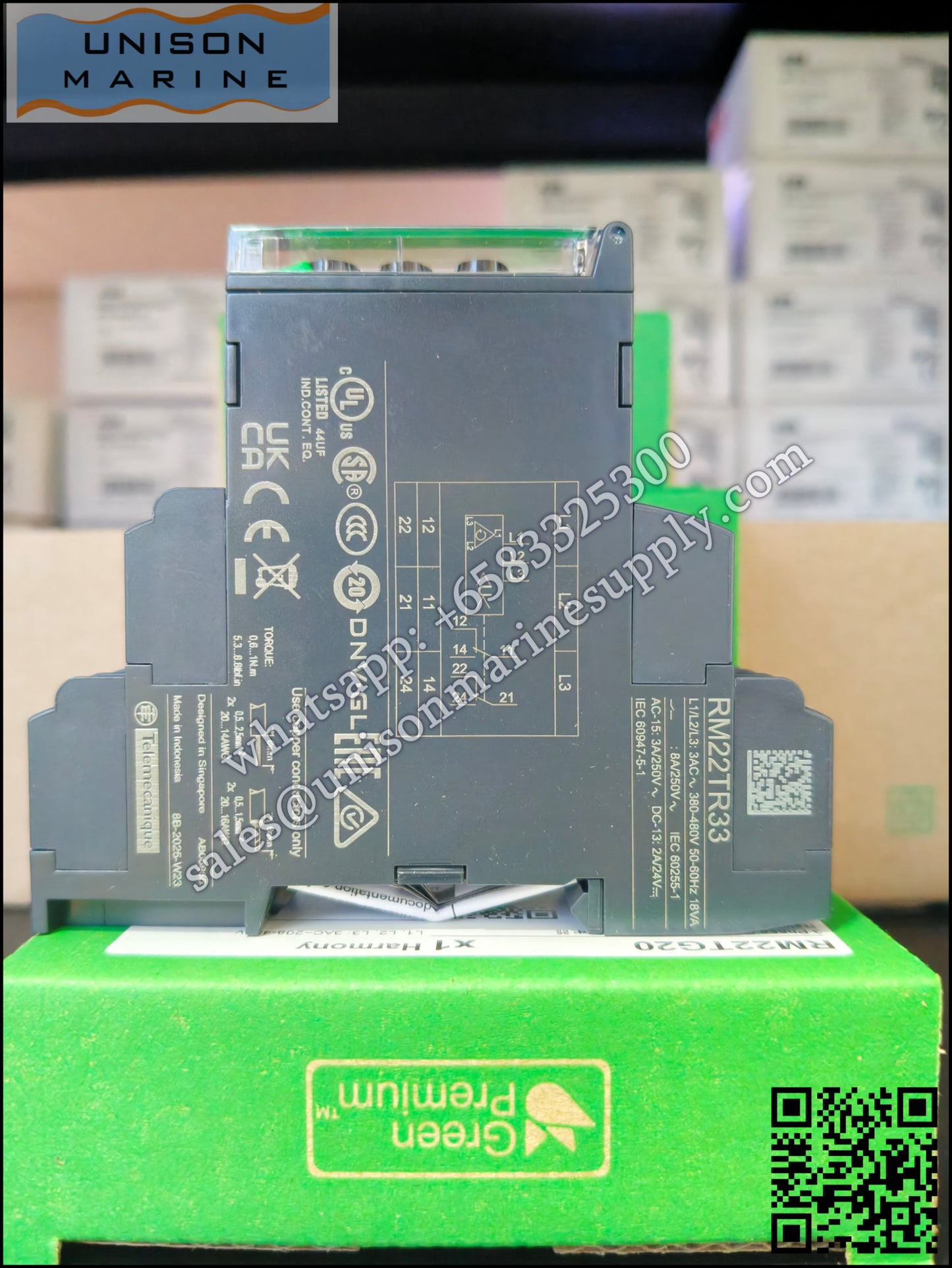 Schneider Harmony Control Relays: RM22TR33, 5A / 2CO / 380-480Vac