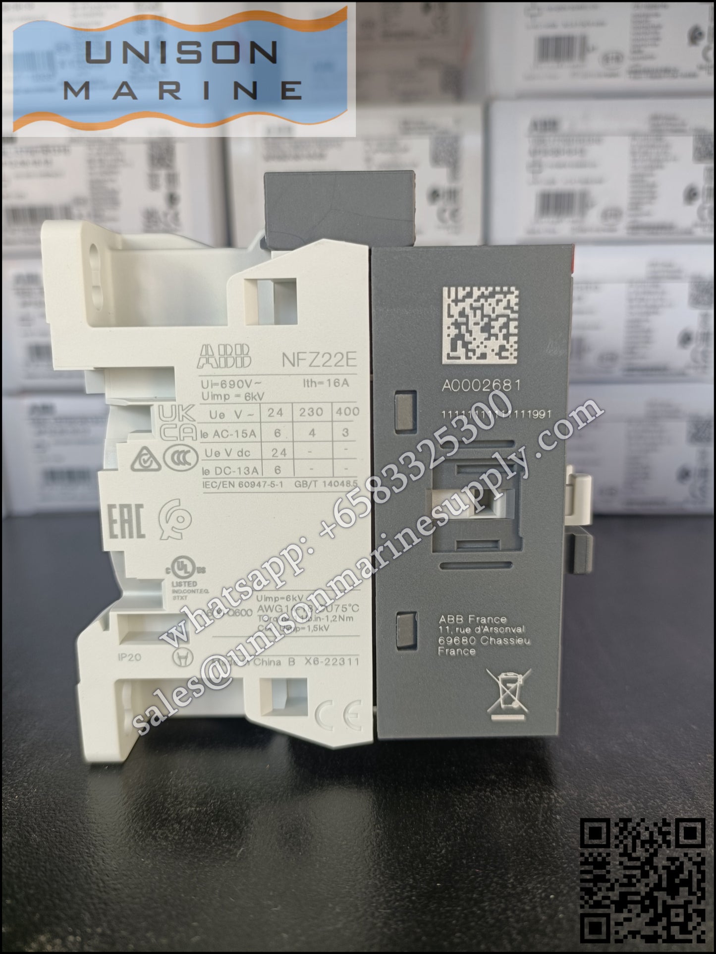 ABB Magnetic Contactors Relay :  NFZ22E-21 24-60V50/60HZ 20-60VDC , 1SBH136001R2122