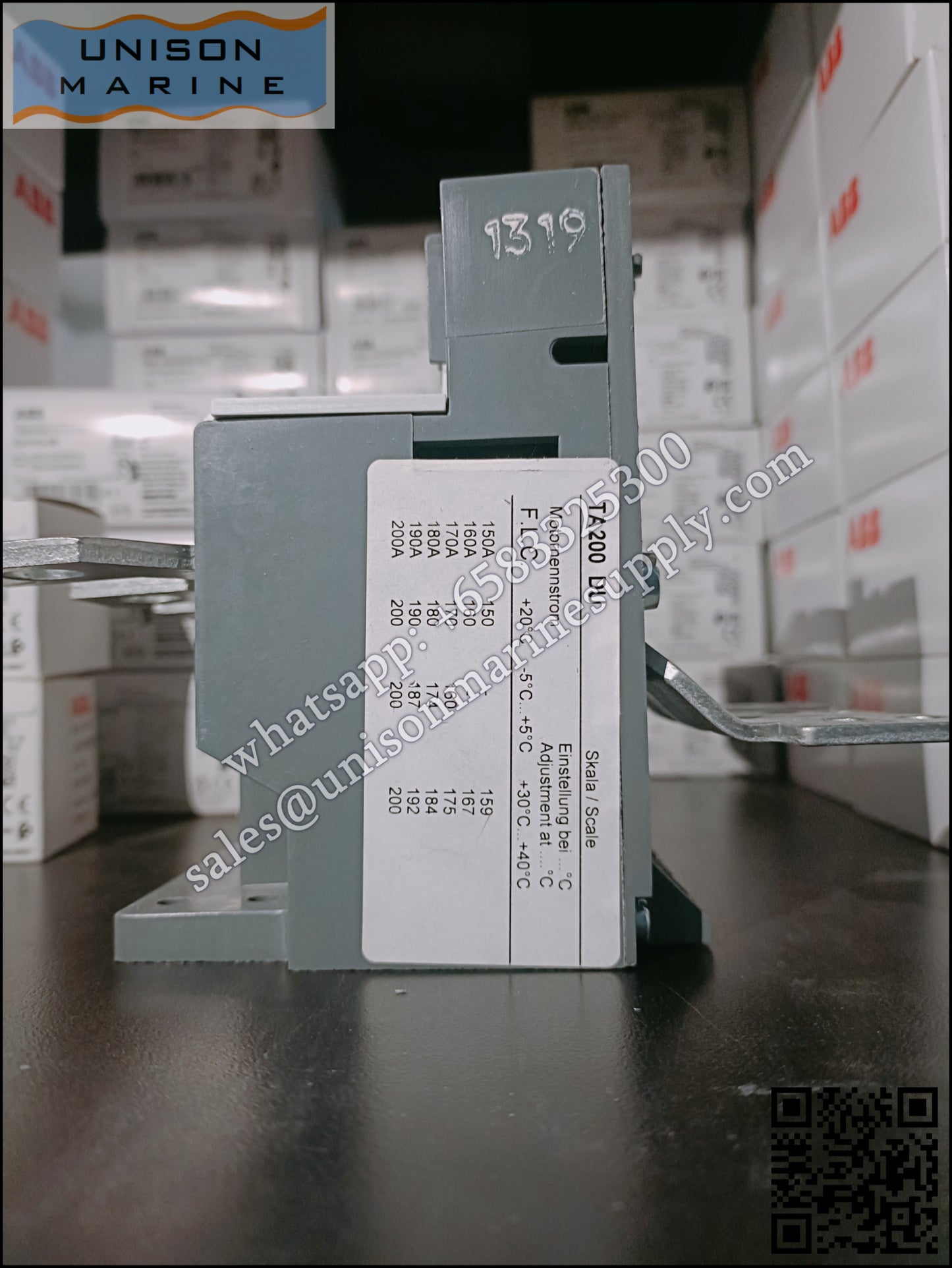 ABB Thermal Overload Relay 1 NO/1 NC:TA200DU-200（150...200A）,1SAZ421201R1006