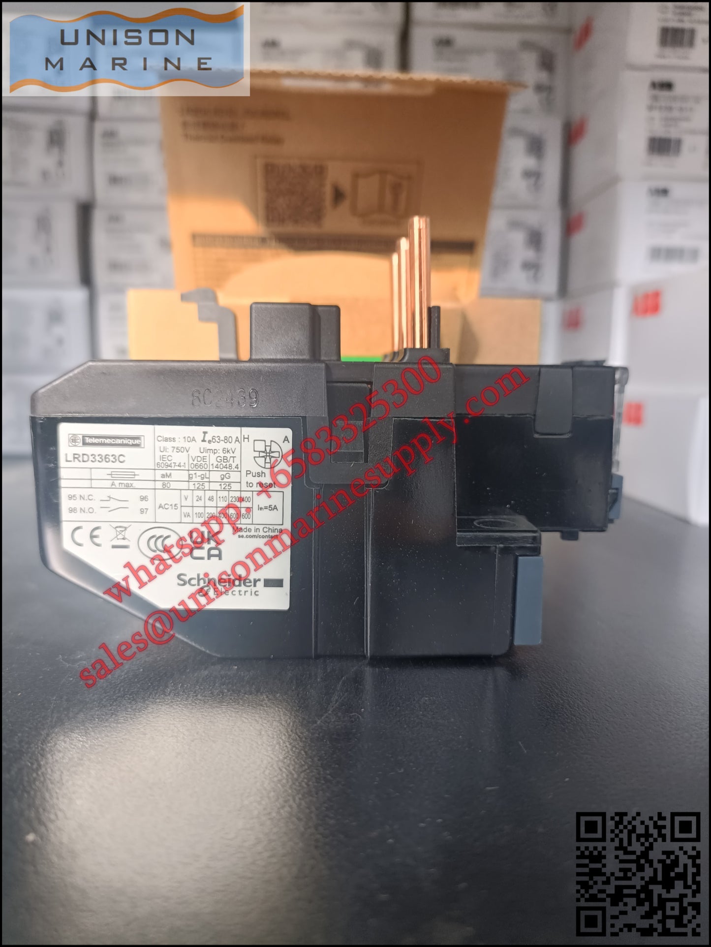 Schneider TeSys Deca Thermal overload relay: LRD3363C, 63 to 80A