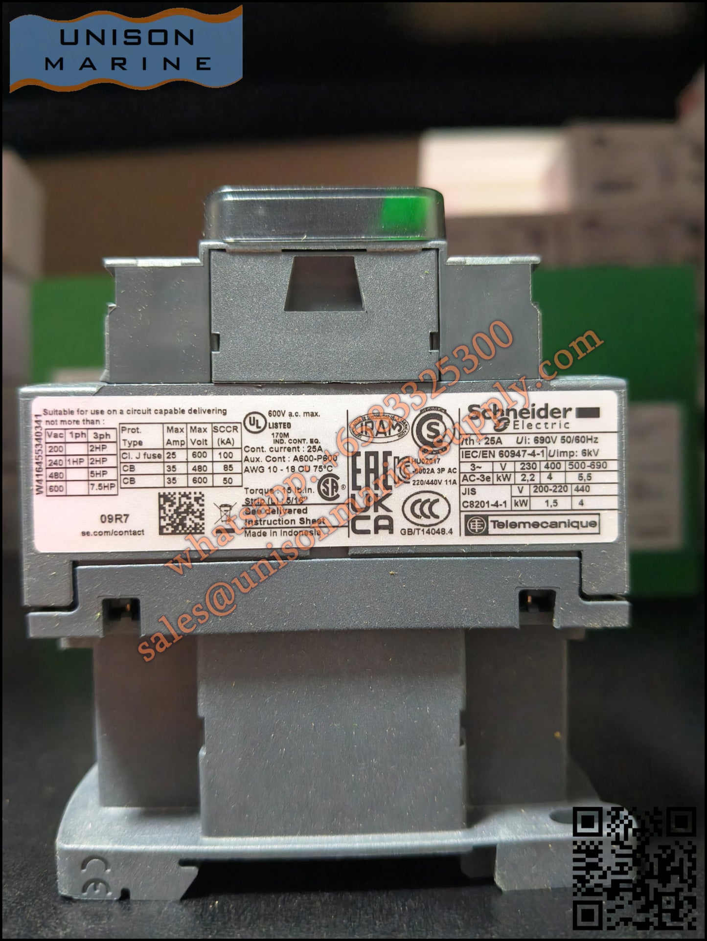 Schneider TeSys Deca Contactors : LC1D09R7