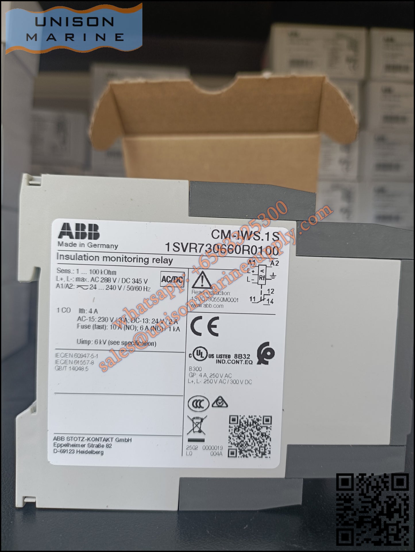ABB insulation Monitoring Relay CM-IWS.1S 1SVR730660R0100