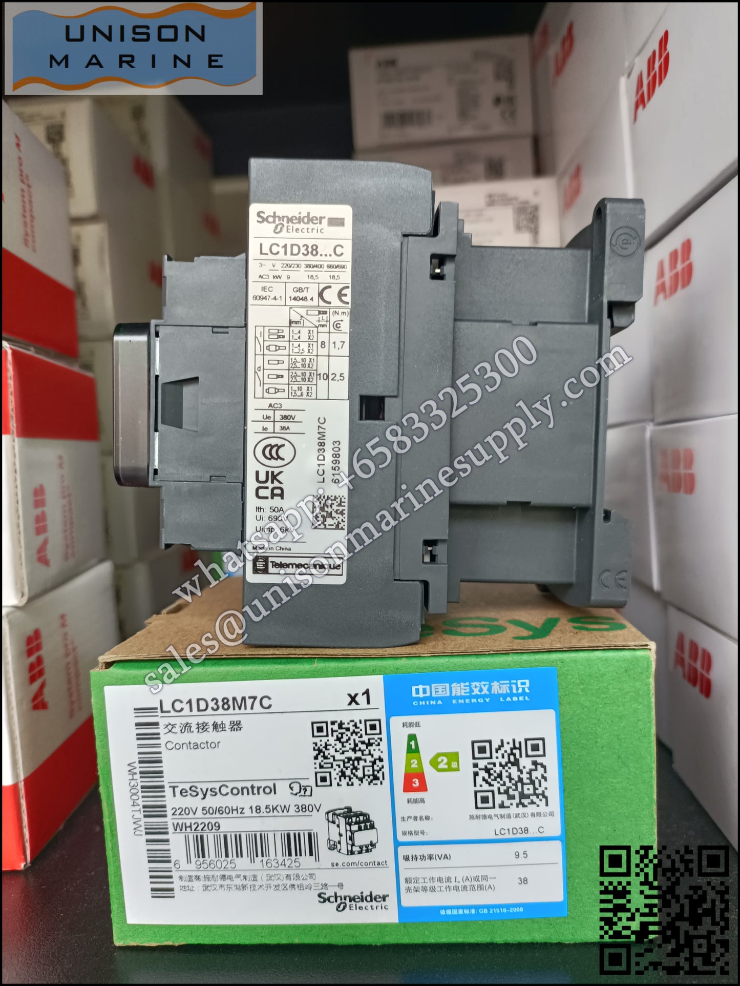 Schneider TeSys Deca Contactors : LC1D38M7C