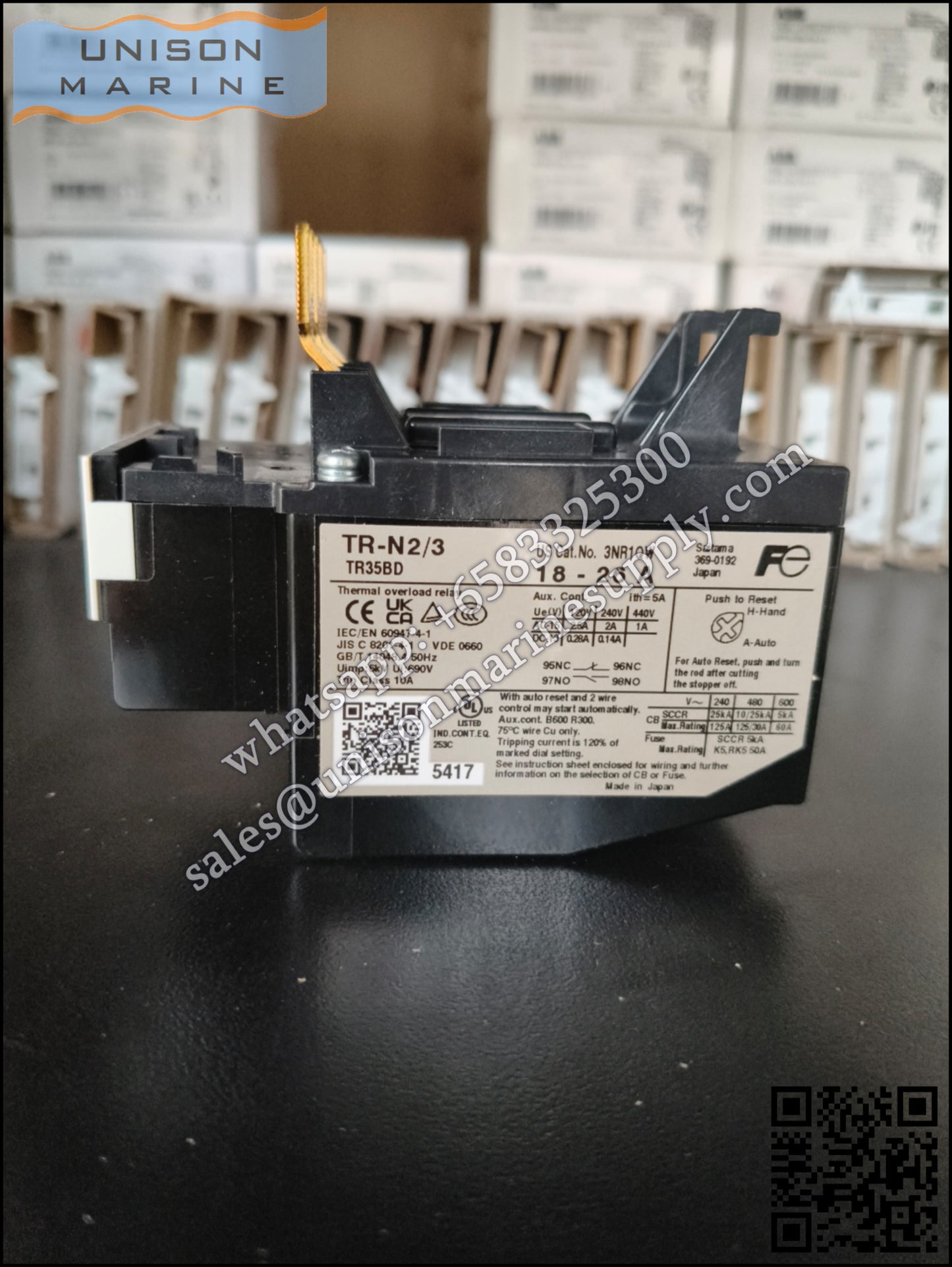 FUJI Thermal Overload Relay: TR-N2/3, Setting 18-26A