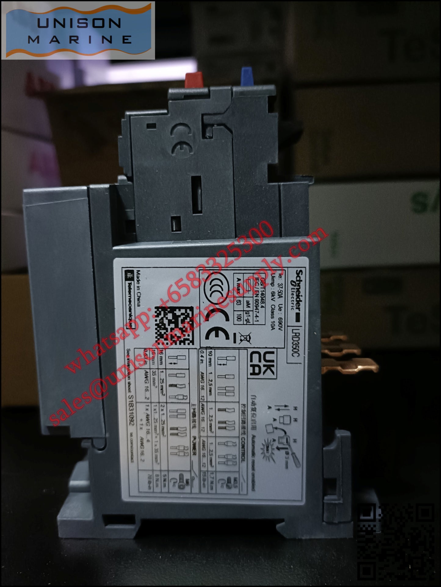 Schneider TeSys Deca Thermal overload relay: LRD350C, 37 to 50A