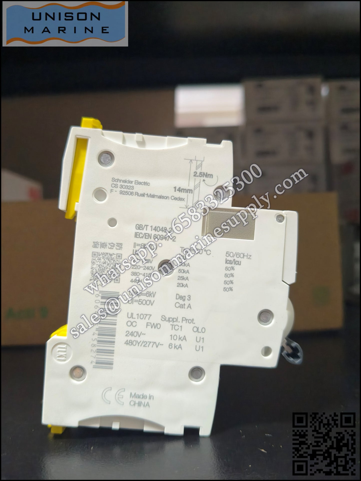 Schneider miniature circuit breaker: Acti 9 iC65L 16A 2P C curve ,A9F38216
