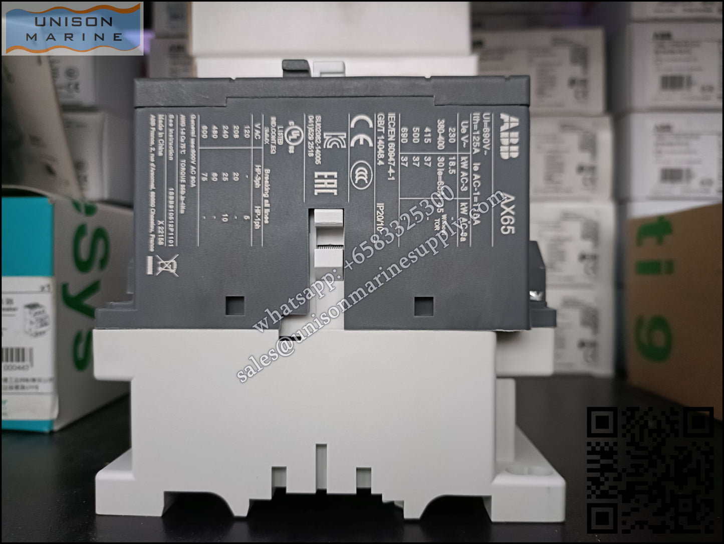 ABB Magnetic Contactors AX Series : AX65-30-11-80*220-230V50Hz/230-240V60Hz,1SBL371074R8011