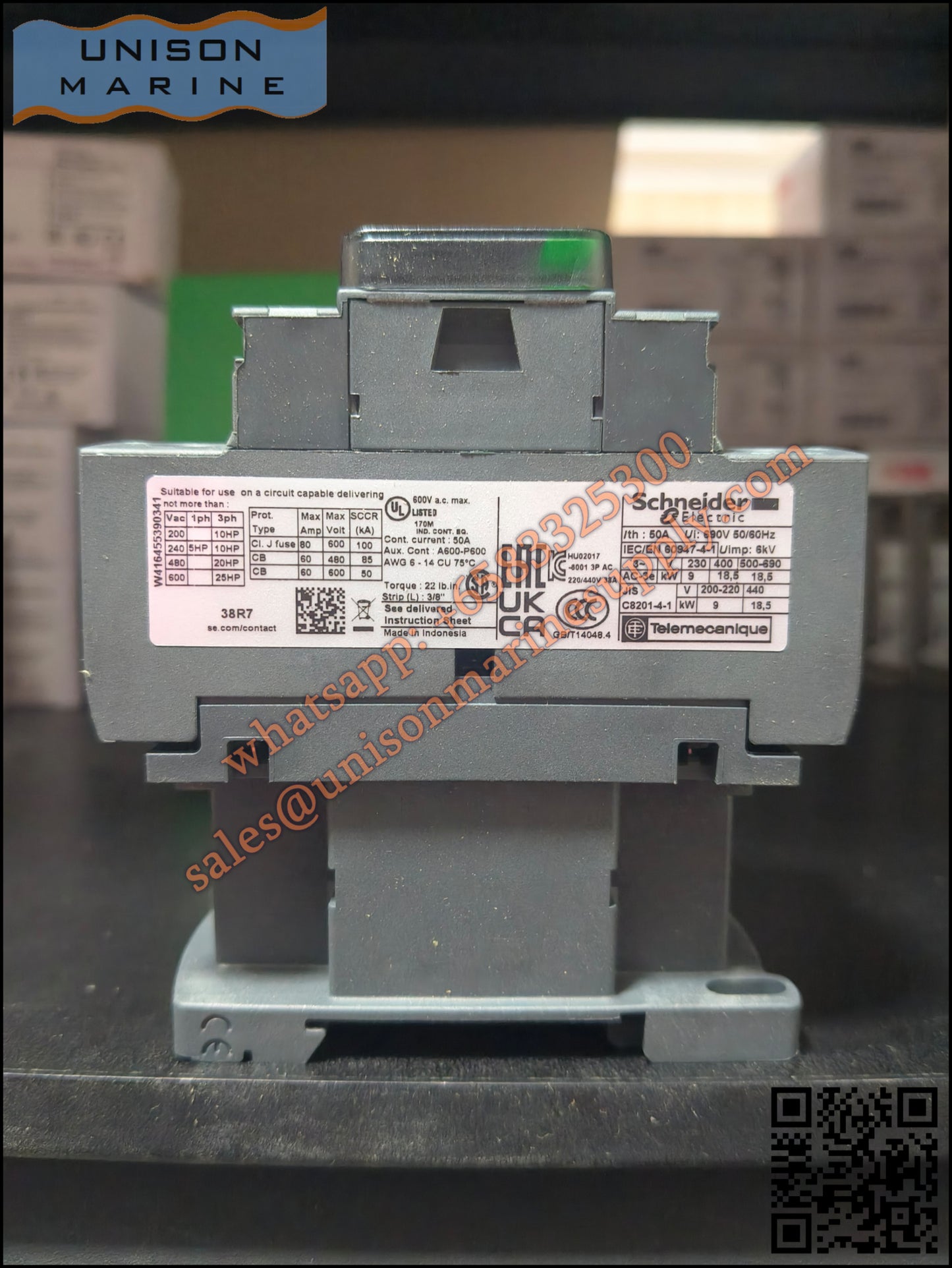 Schneider TeSys Deca Contactors : LC1D38R7