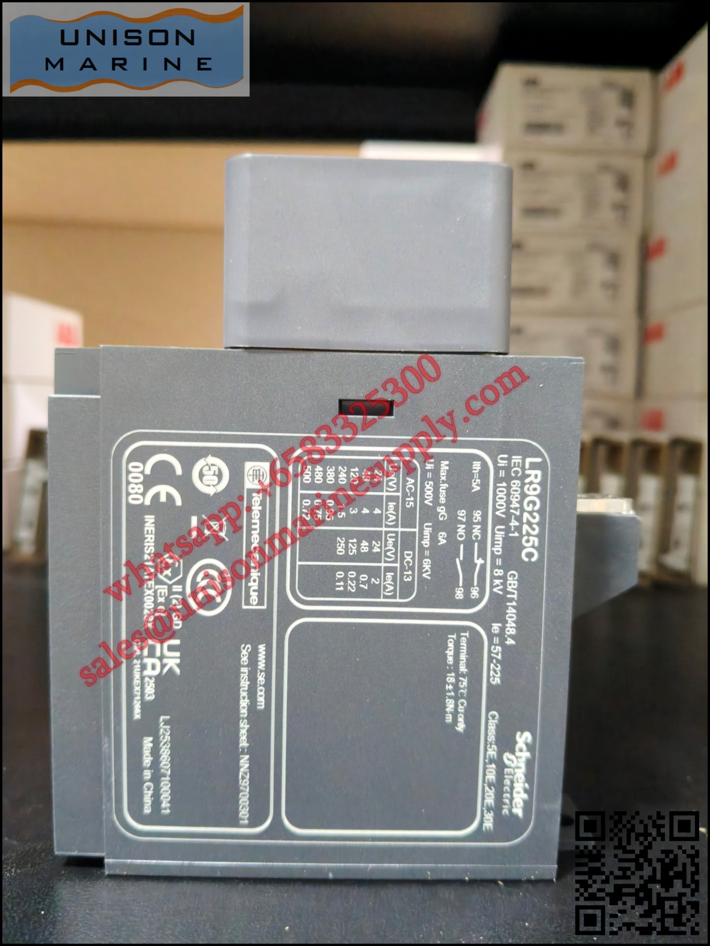 Schneider Electronic thermal overload relay: LR9G225C, 57 to 225A