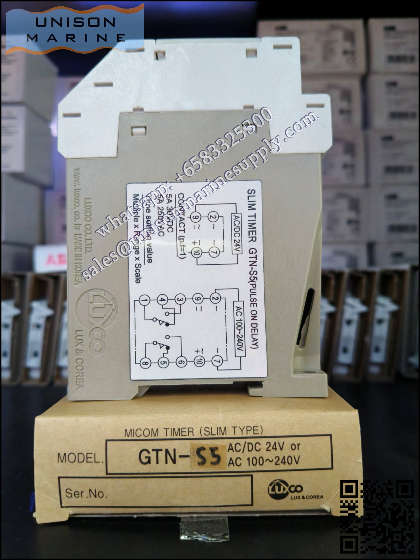 Westronics （LUXCO）Marine Slim Timer : GTN-S5, AC100-240V;24VAC/DC