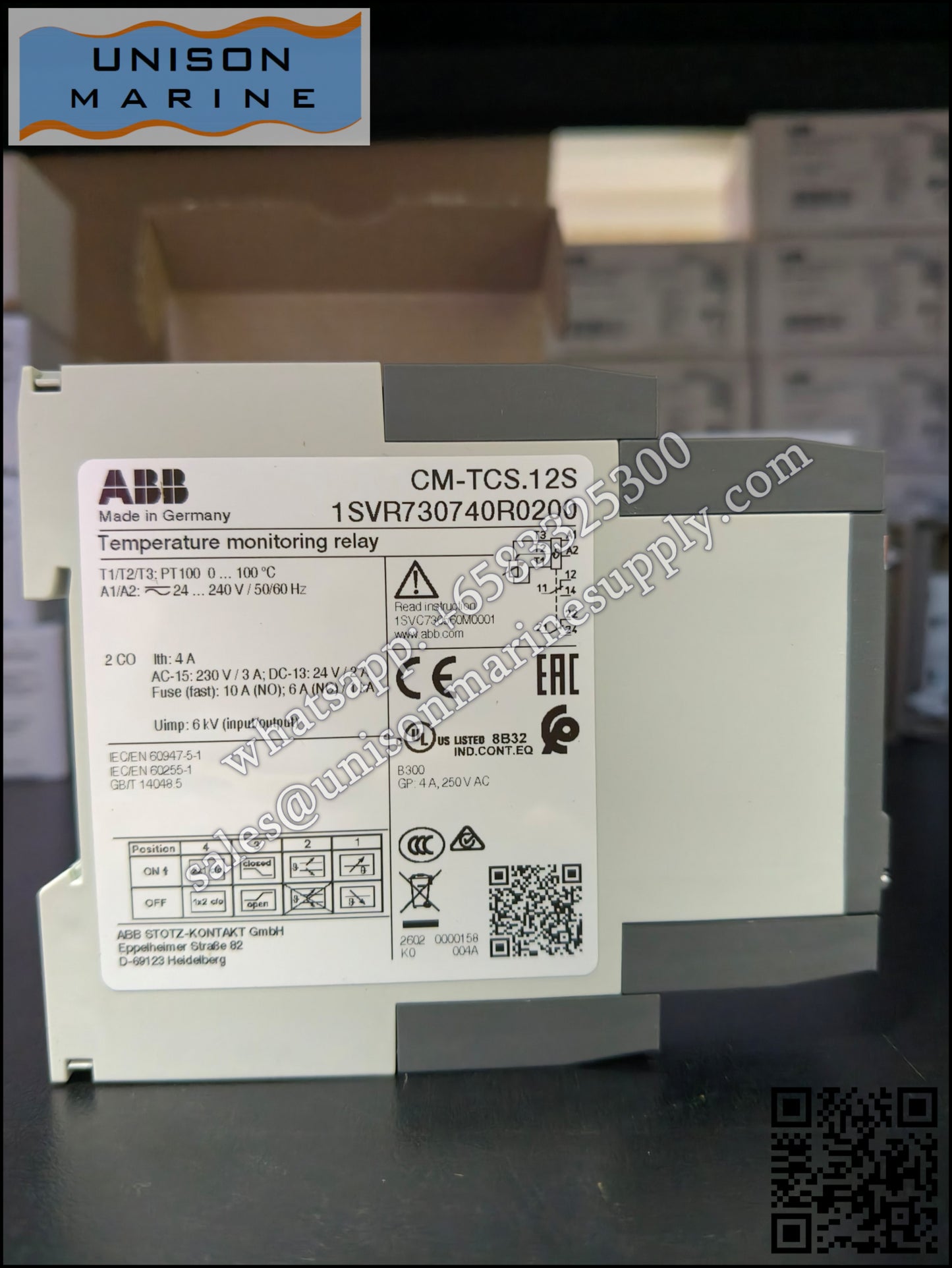 ABB Temperature monitoring relay CM-TCS.12S,1SVR730740R0200