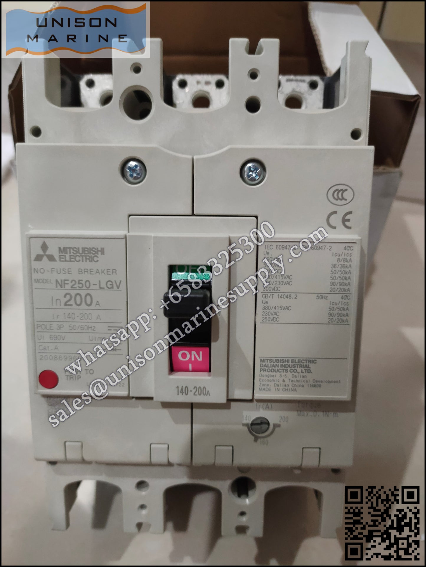 MITSUBISHI Low-voltage Circuit Breakers: NF250-LGV 3P 140-200A
