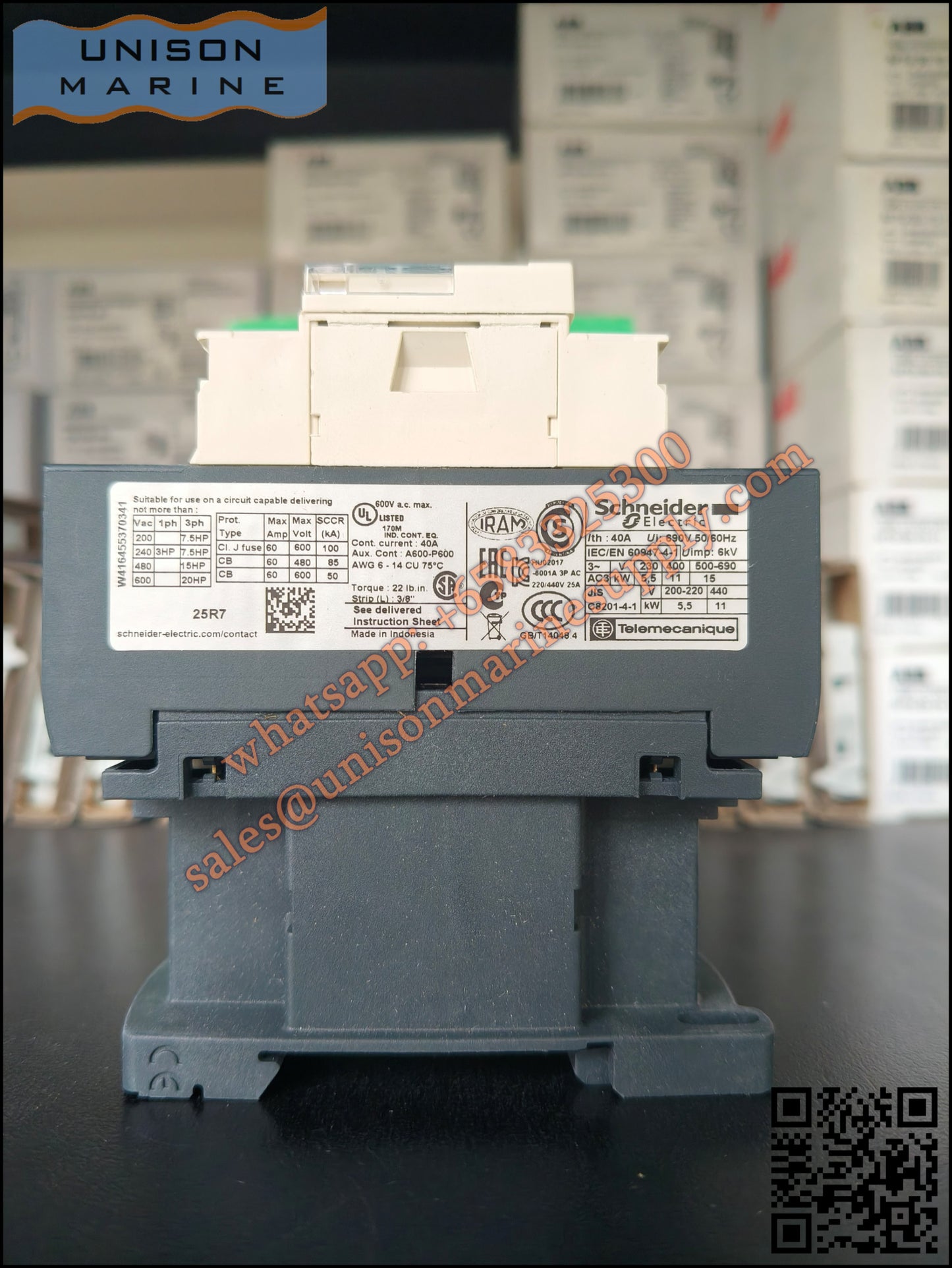 Schneider TeSys Deca Contactors : LC1D25R7