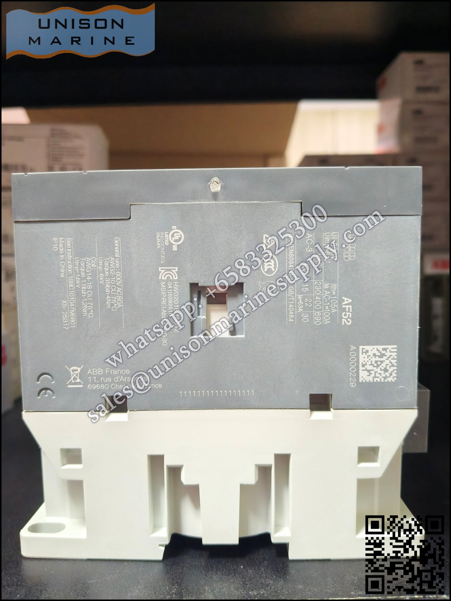 ABB Magnetic Contactors AF Series : AF52-40-00-13 (1SBL367201R1300)