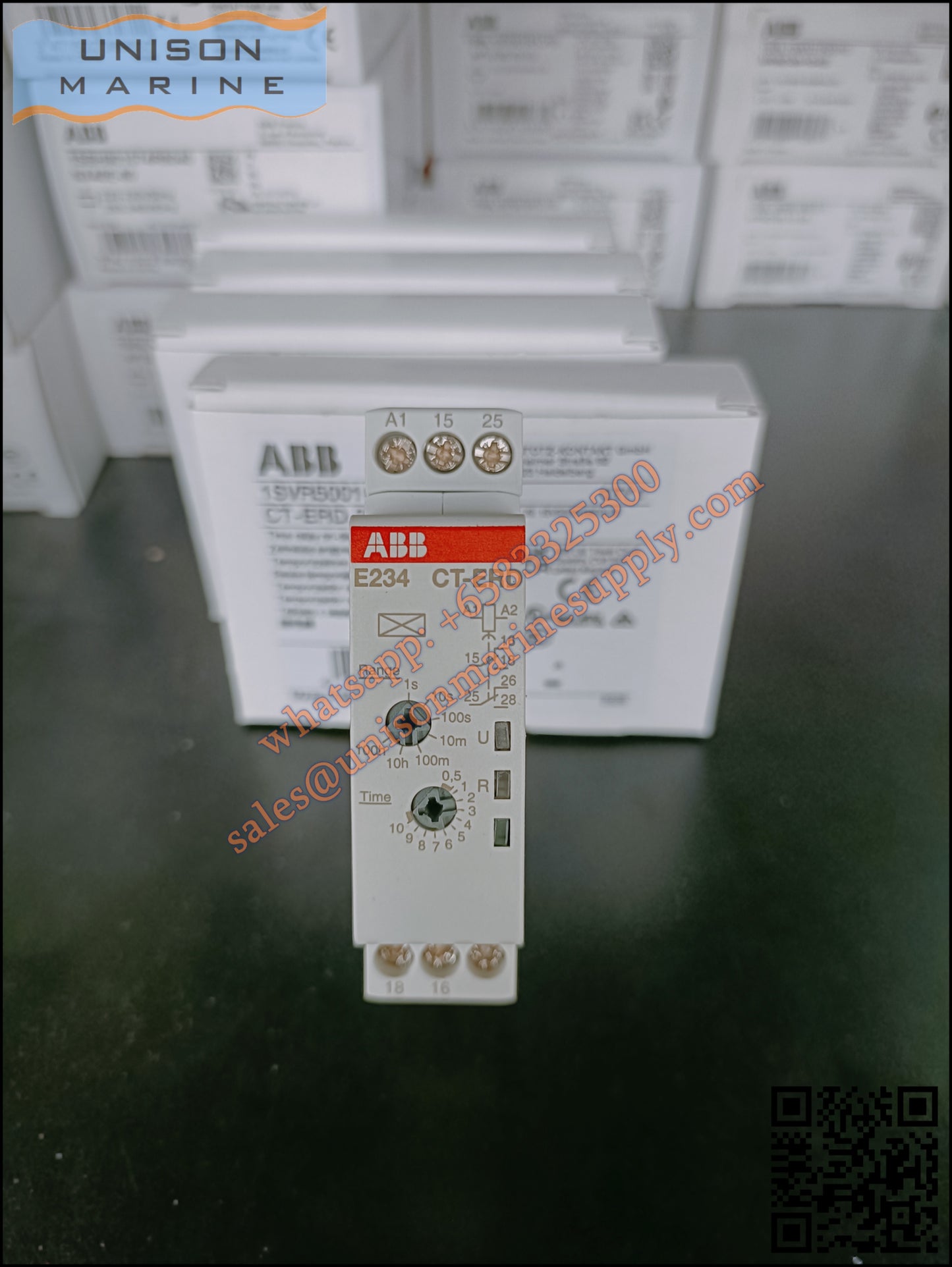 ABB Electronic Time Relay CT-ERD.22 24-48VDC/24-240VAC, 0.05s-100