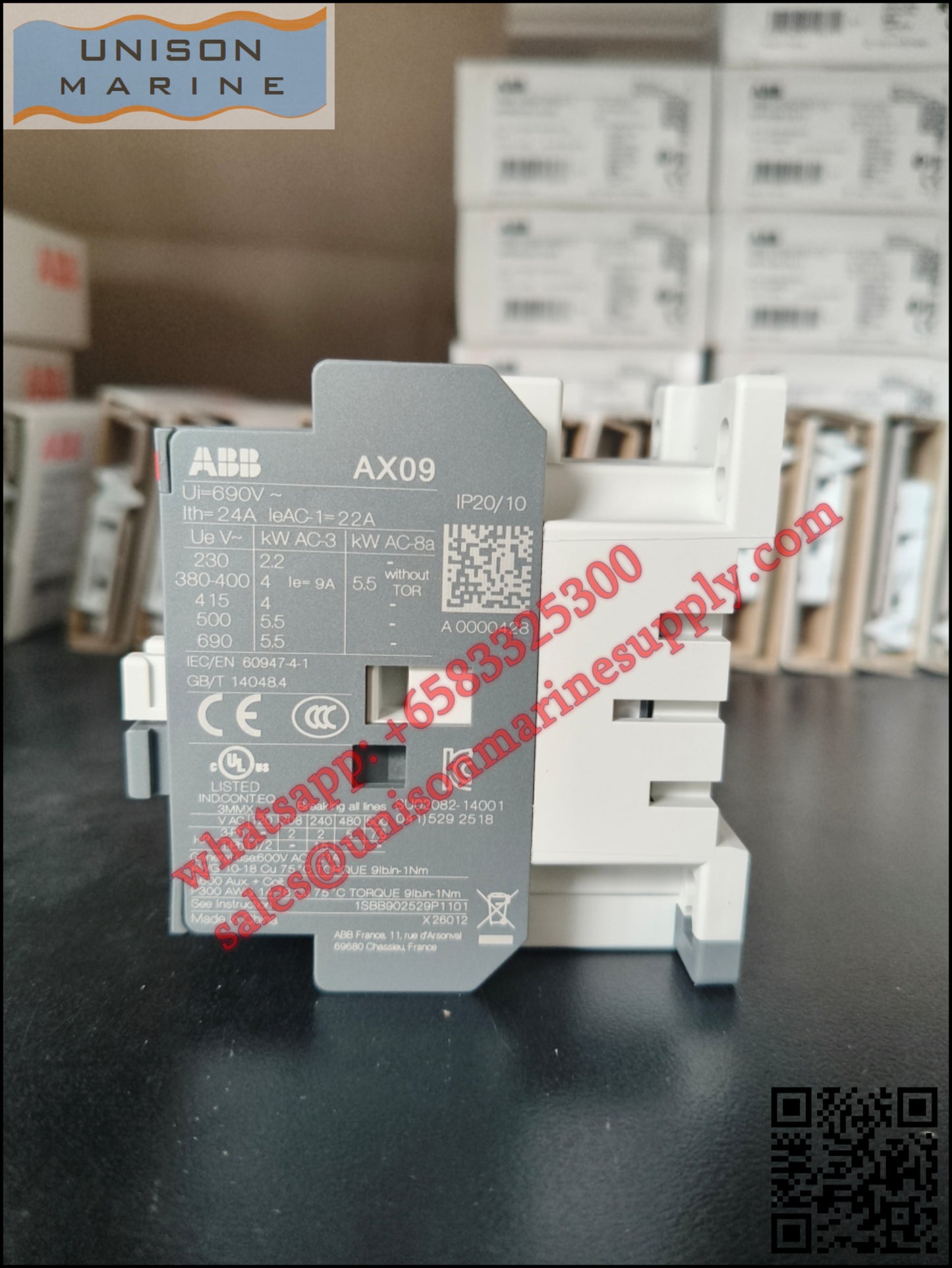 ABB Magnetic Contactors AX Series : AX18-30-10-84,110V50Hz/110-120V, 1SBL921074R8410