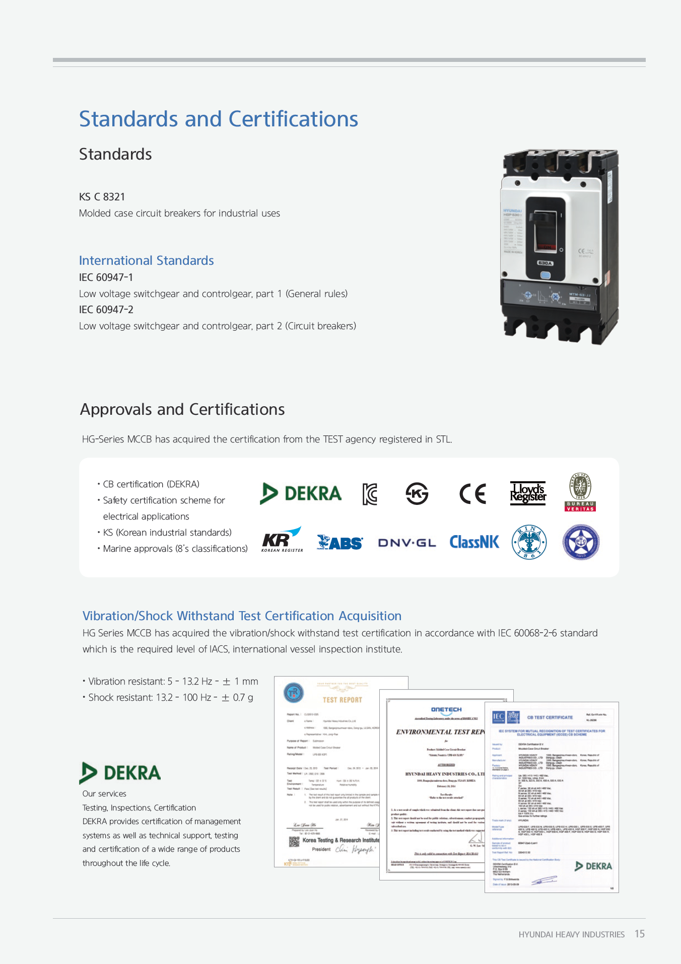 Hyundai Marine Circuit Breaker (MCCB) - HGP250H 3P Fixed / Plug-in Type