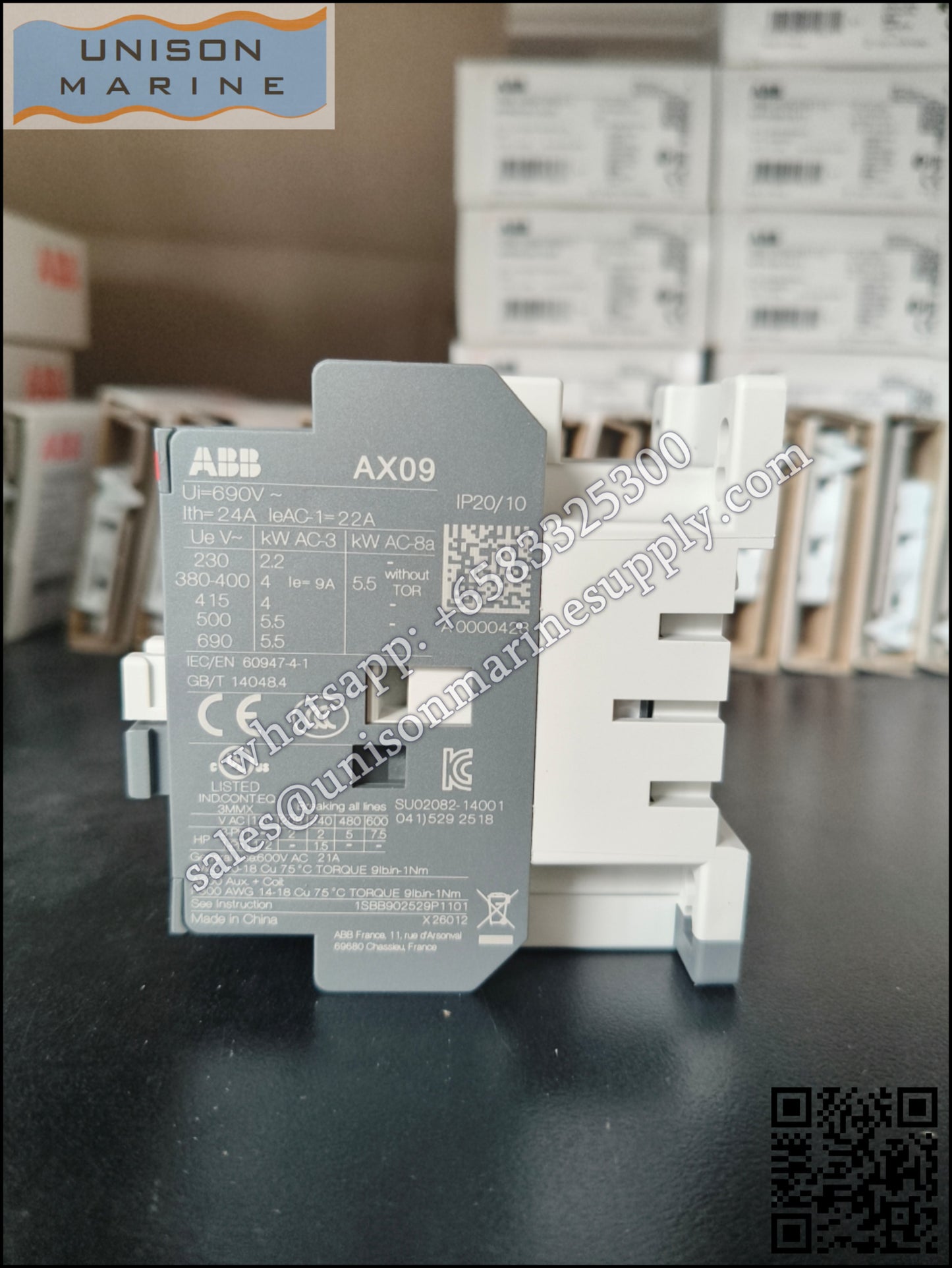 ABB Magnetic Contactors AX Series :  AX09-30-10-84*110V 50Hz/110-120V 60Hz,1SBL901074R8410