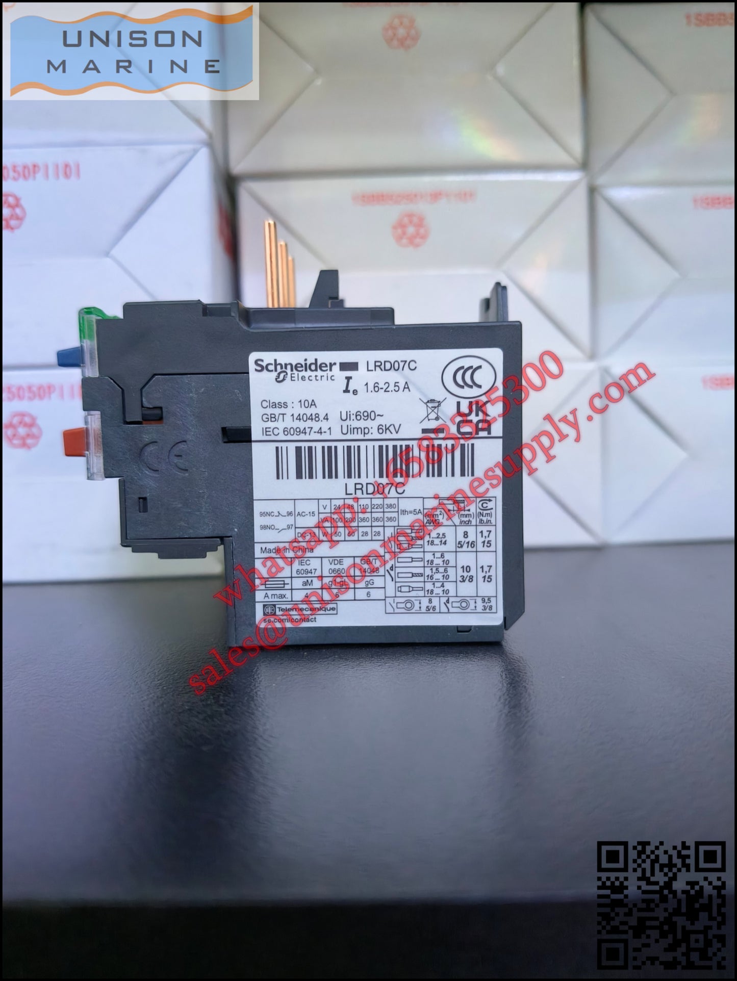 Schneider TeSys Deca Thermal overload relay: LRD07C, 1.6 to 2.5A