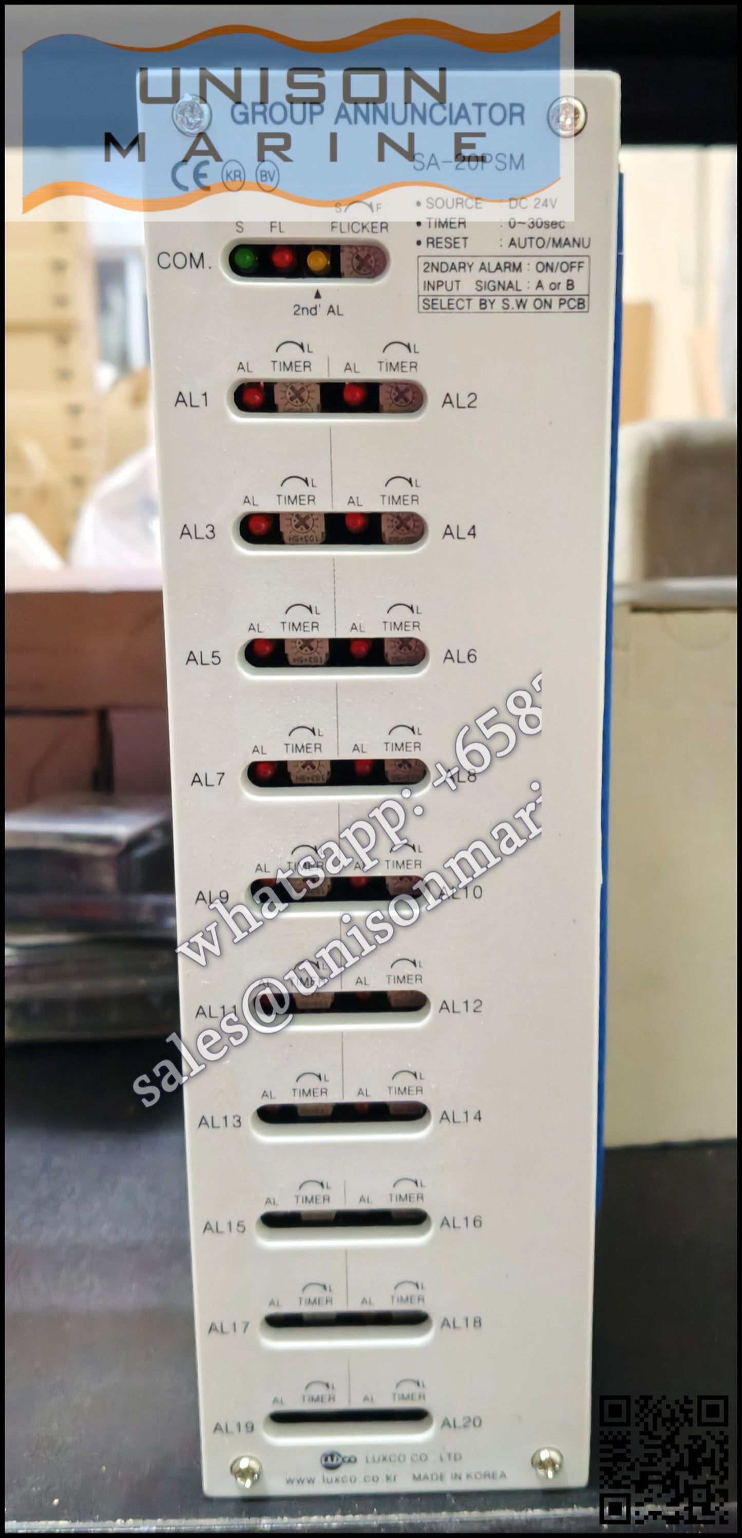 Westronics (LUXCO) Marine Group Annunciator :SA-20PSM