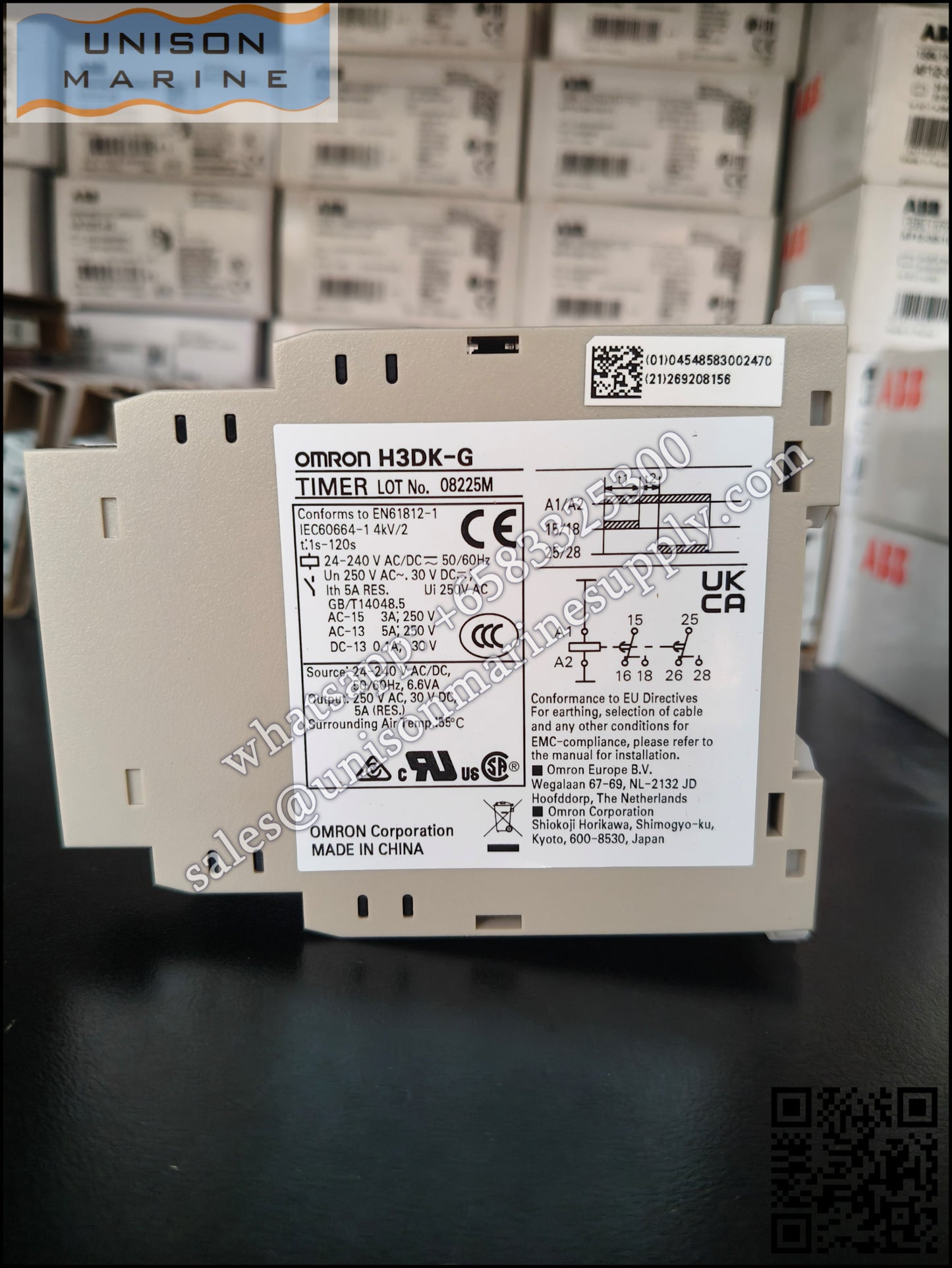 Omron DIN Rail Timer Relay: H3DK-G 24-240VAC/DC
