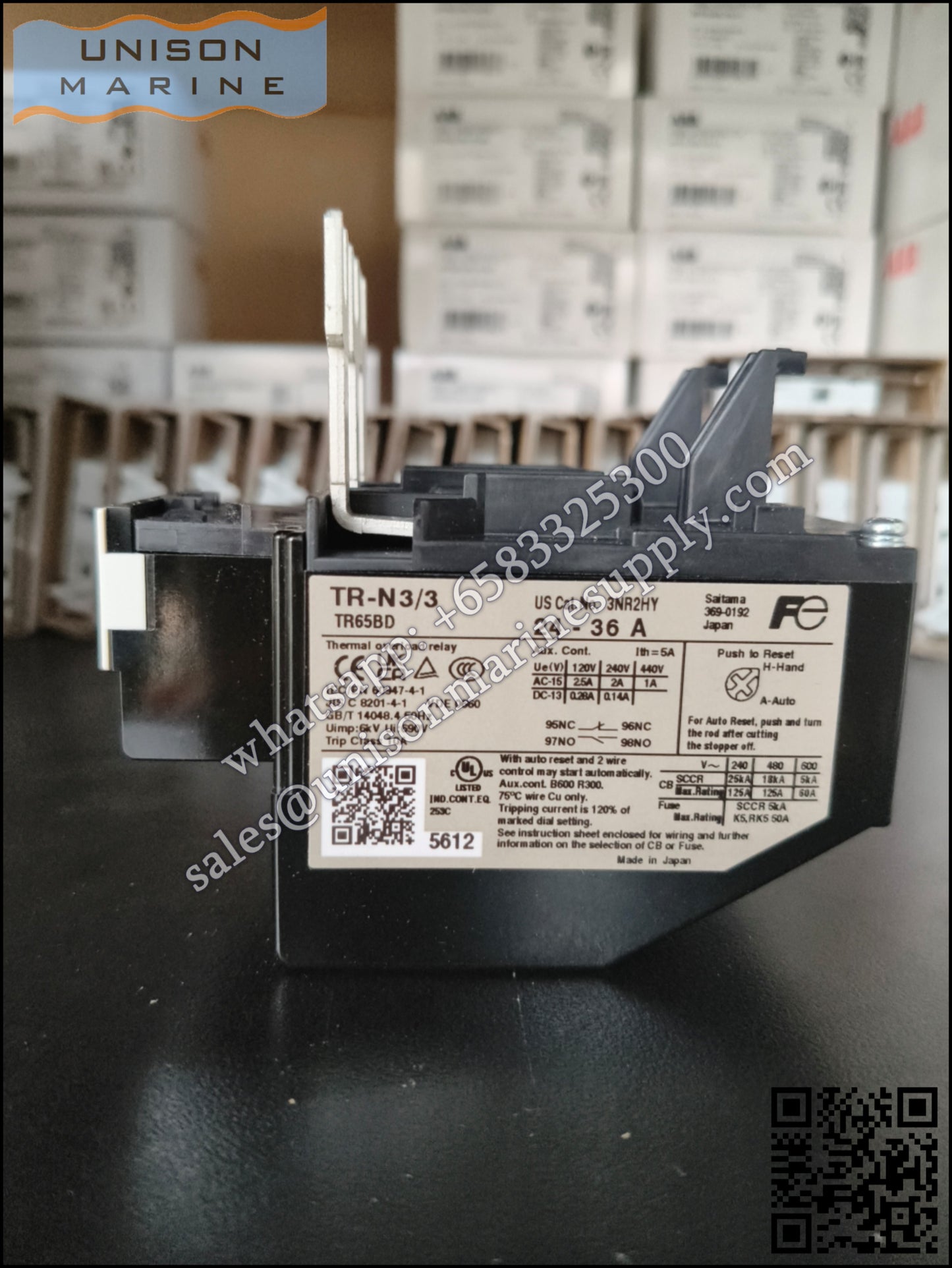 FUJI Thermal Overload Relay: TR-N3/3, Setting 24-36A