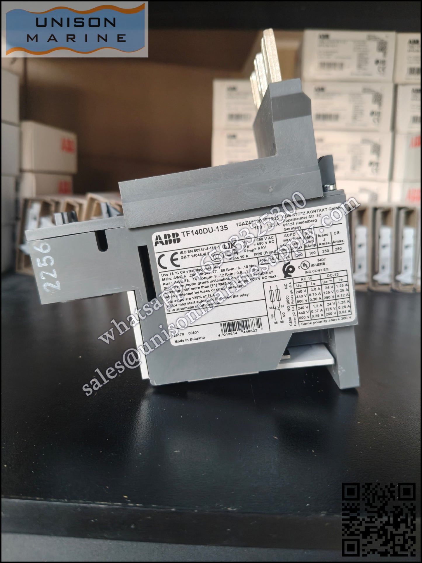 ABB Thermal Overload Relay 1 NO/1 NC:TF140DU-135（100...135A）,1SAZ431201R1003